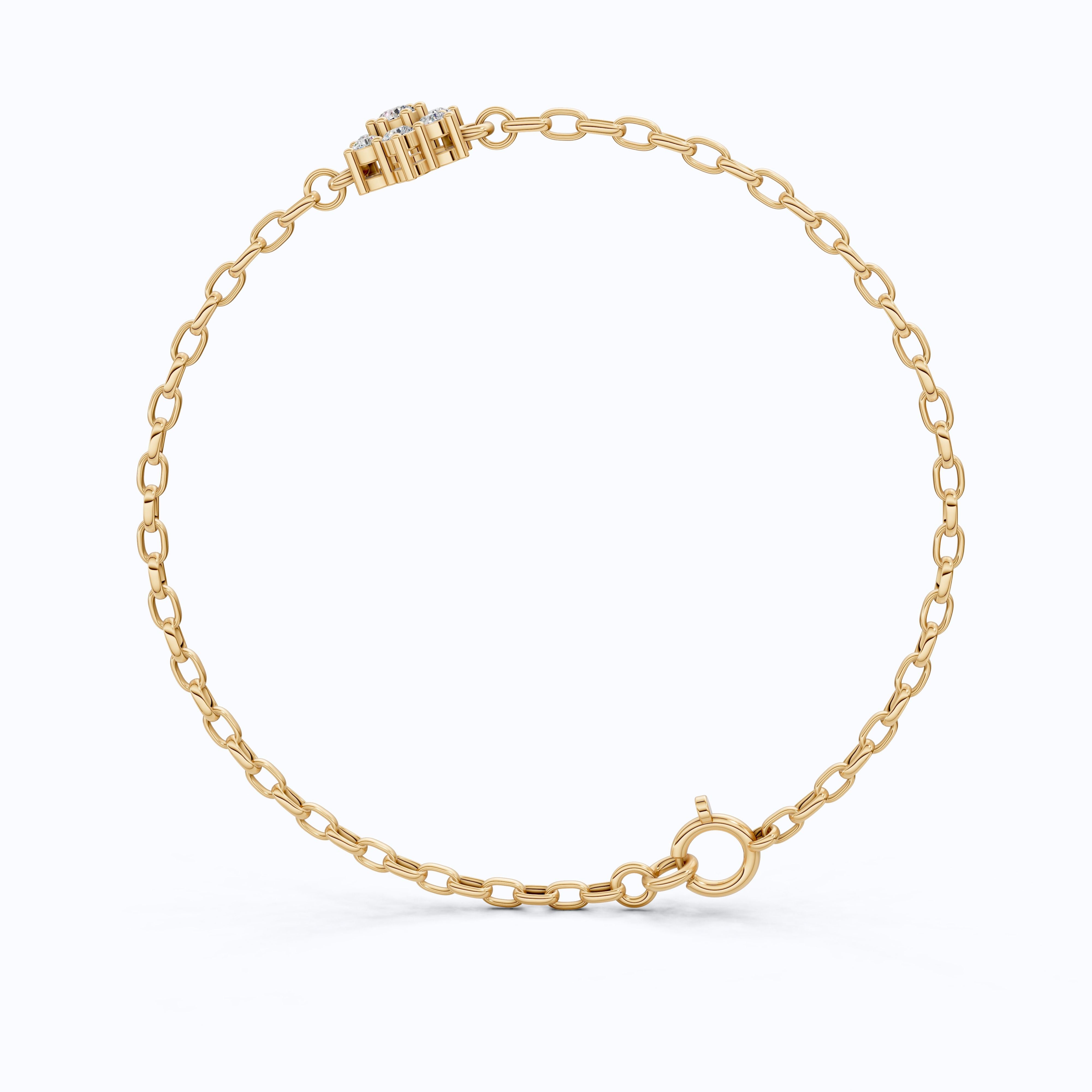 Nature Inspired Flower Band in 14k Solid Gold, 0.28 TCW Round Cut Lab Created Diamond, Delicate Wedding Band, Gift for Her Bridal Set