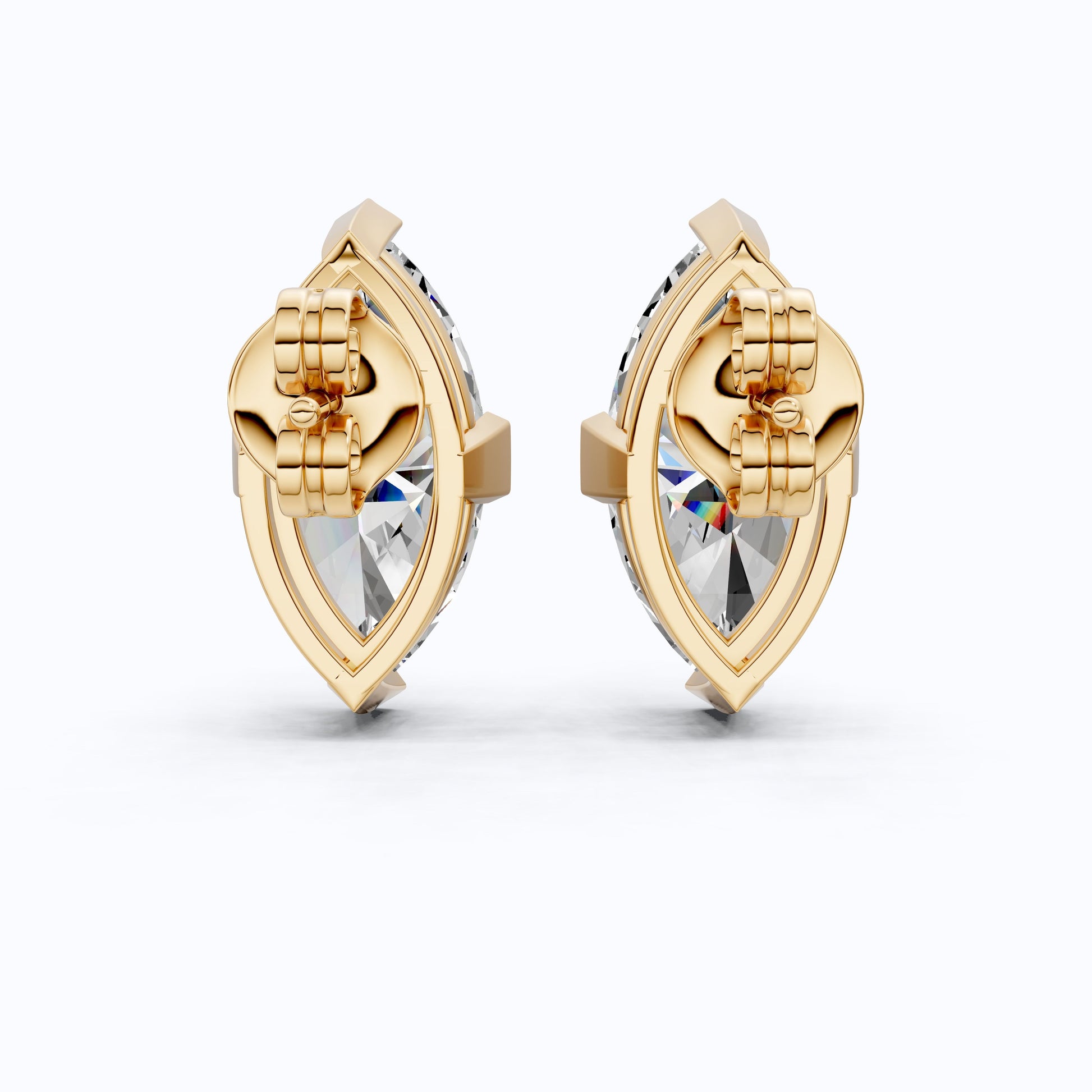 Timeless Marquise Stud Wedding Earrings in 14K Solid Gold, 1.00 TCW Marquise Cut Lab Created Diamonds, Birthday Gift for Her, Unique Stud Earrings