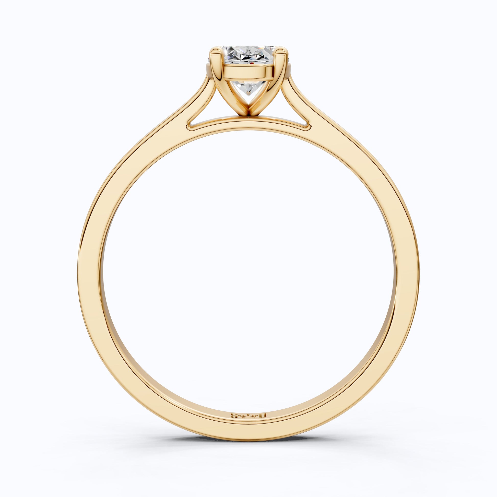 Classic Solitaire Engagement Ring in 14K Solid Gold, 0.50 CT Oval Cut Lab Grown Diamond, Promise Ring, Anniversary Gift for Wife, Everyday Ring