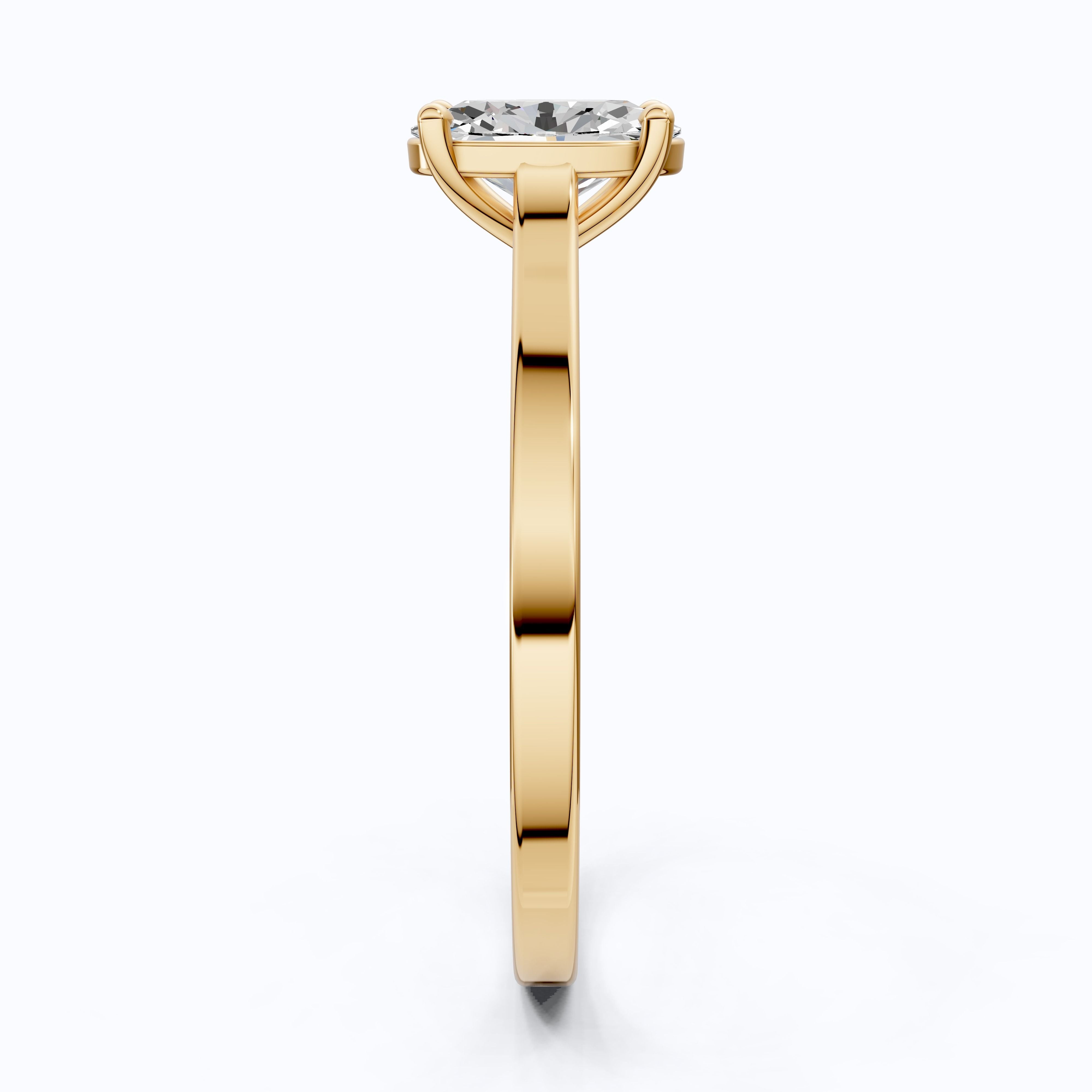 Classic Solitaire Engagement Ring in 14K Solid Gold, 0.50 CT Oval Cut Lab Grown Diamond, Promise Ring, Anniversary Gift for Wife, Everyday Ring