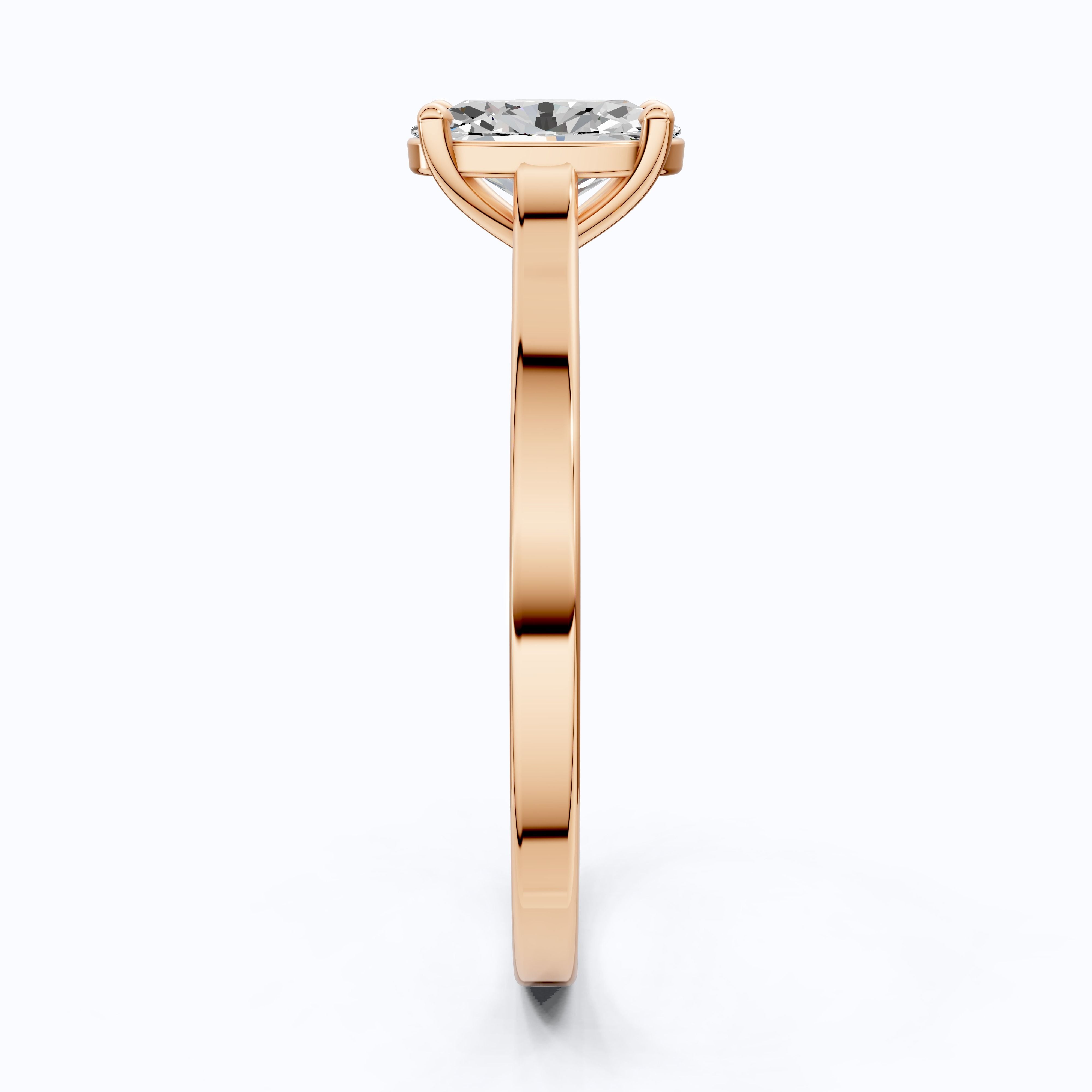 Classic Solitaire Engagement Ring in 14K Solid Gold, 0.50 CT Oval Cut Lab Grown Diamond, Promise Ring, Anniversary Gift for Wife, Everyday Ring