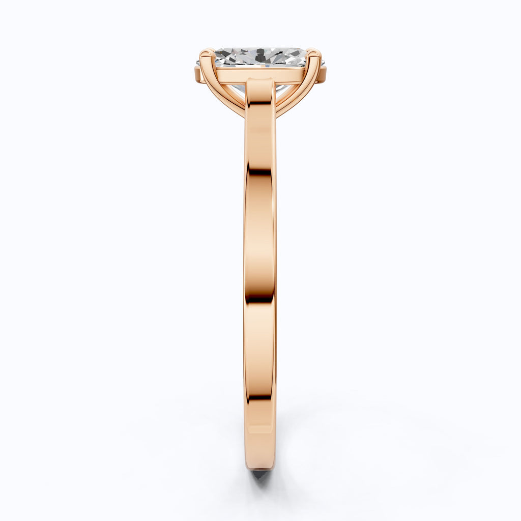 Classic Solitaire Engagement Ring in 14K Solid Gold, 0.50 CT Oval Cut Lab Grown Diamond, Promise Ring, Anniversary Gift for Wife, Everyday Ring