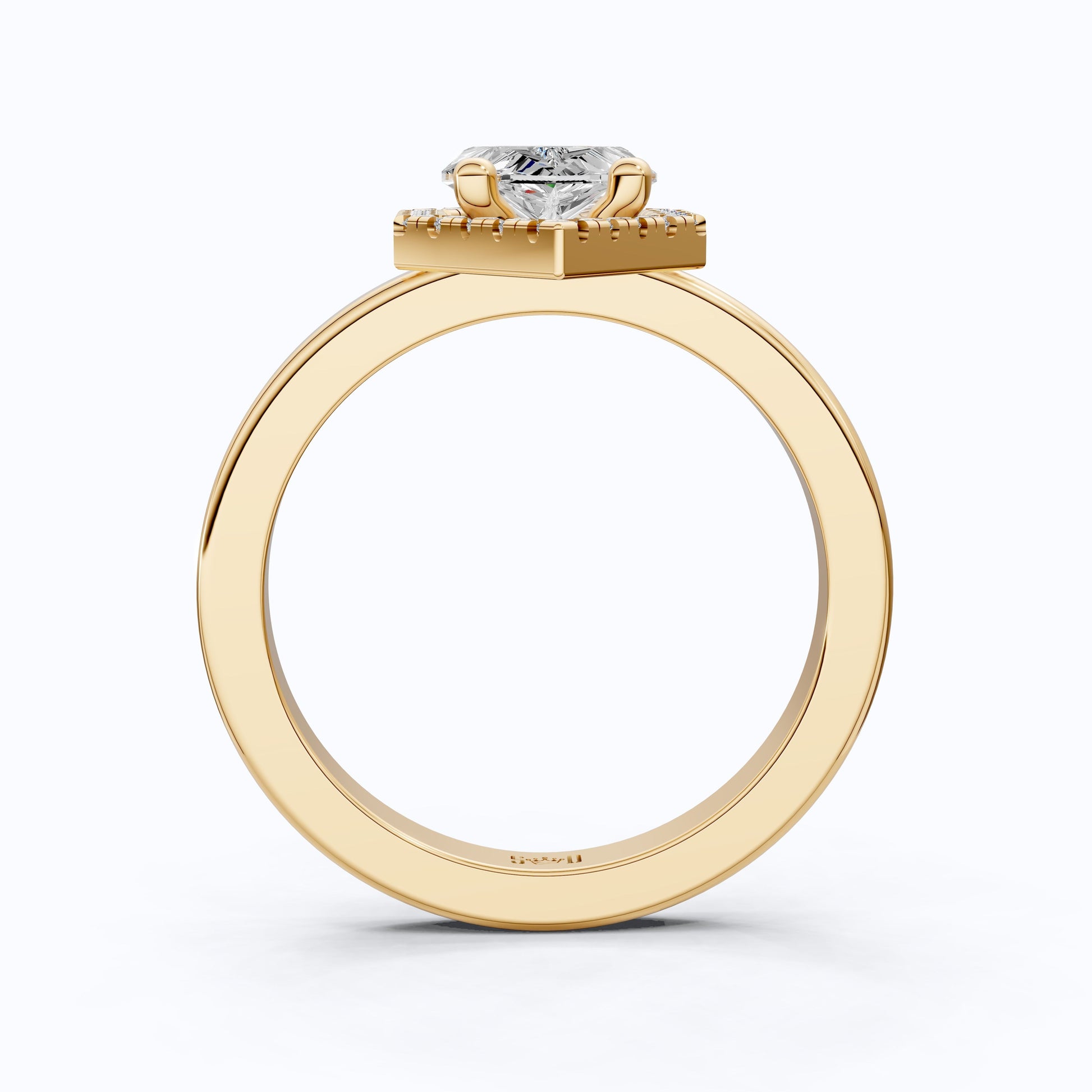 Art Deco Inspired Dutch Cut Halo Engagement Ring in 14K Solid Gold, 2.00 CT Dutch Marquise Cut Lab Created Diamond, Anniversary Gift for Her