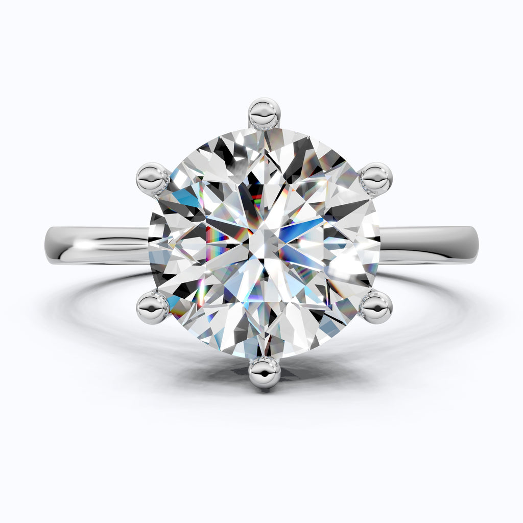 Sparkling Hidden Halo Solitaire Engagement Ring in 18K Solid Gold, 2.43 CT Round Cut Lab Diamond, Bridal Jewelry, Perfect Gift for Her, Anniversary Gift