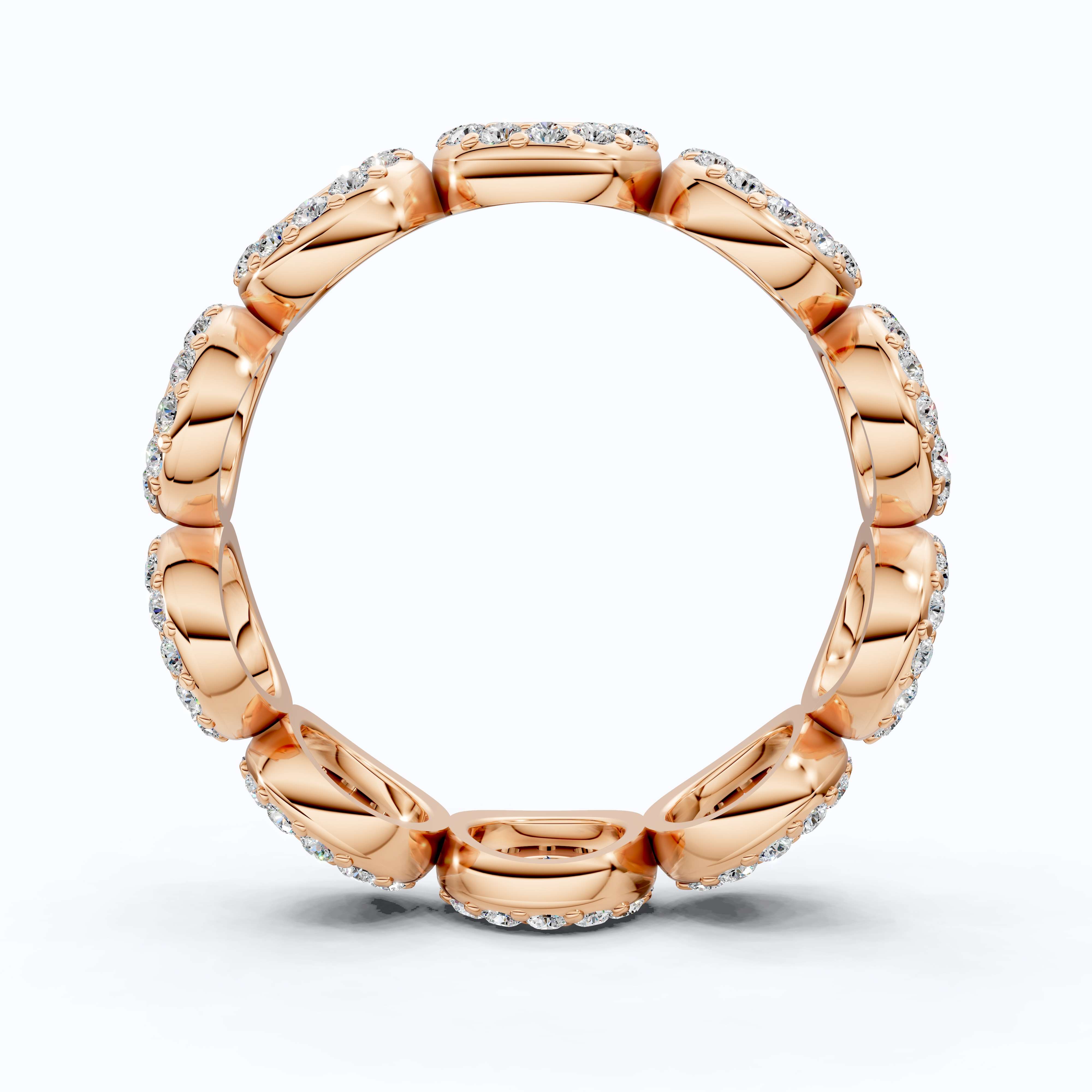 Vintage Halo Full Eternity Wedding Band in 14k Solid Gold, 1.62 TCW Round Cut Lab Created Diamonds, Birthday Gift for Her, Elegant Wedding Band