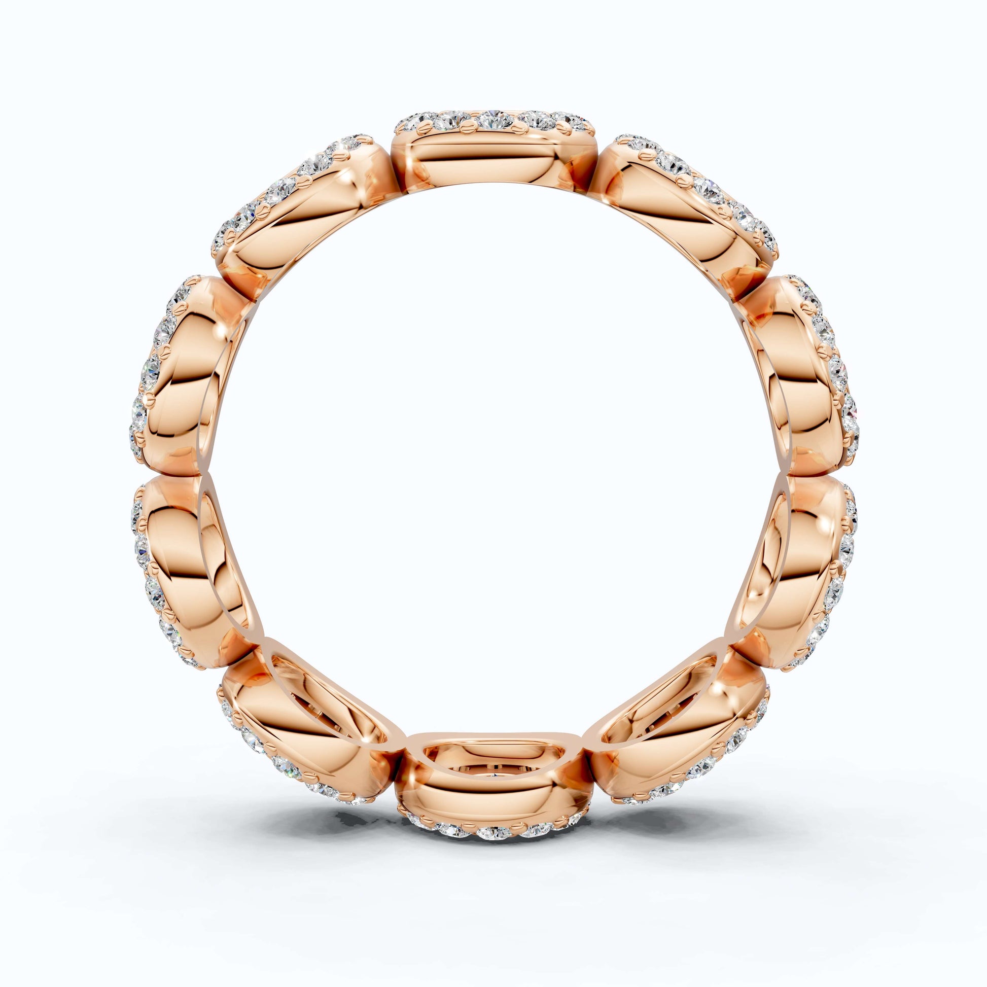 Vintage Halo Full Eternity Wedding Band in 14k Solid Gold, 1.62 TCW Round Cut Lab Created Diamonds, Birthday Gift for Her, Elegant Wedding Band