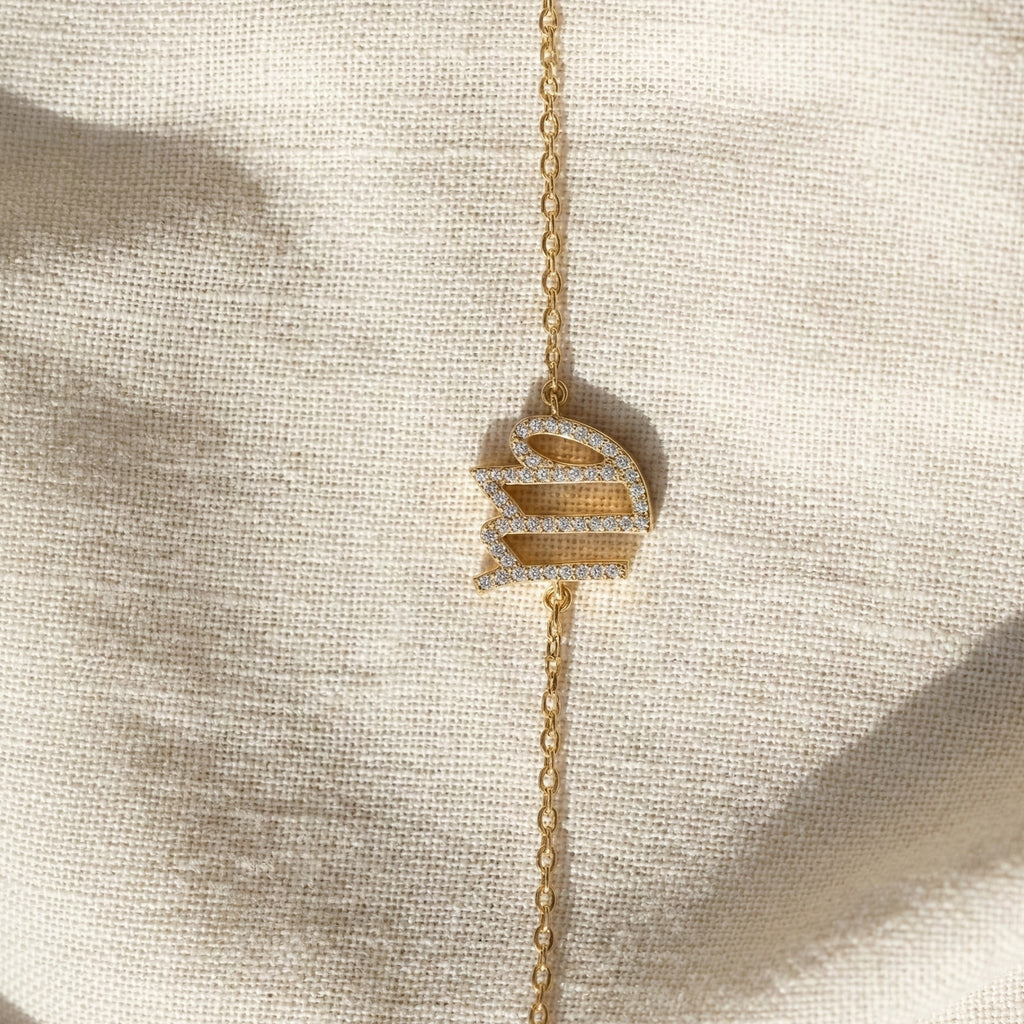 Virgo Sign Elegant Link Chain Bracelet in 14k Rose Gold, 0.46 TCW Round Cut Lab Grown Diamonds, Personalized Friendship Jewelry, Birthday Gift for Her