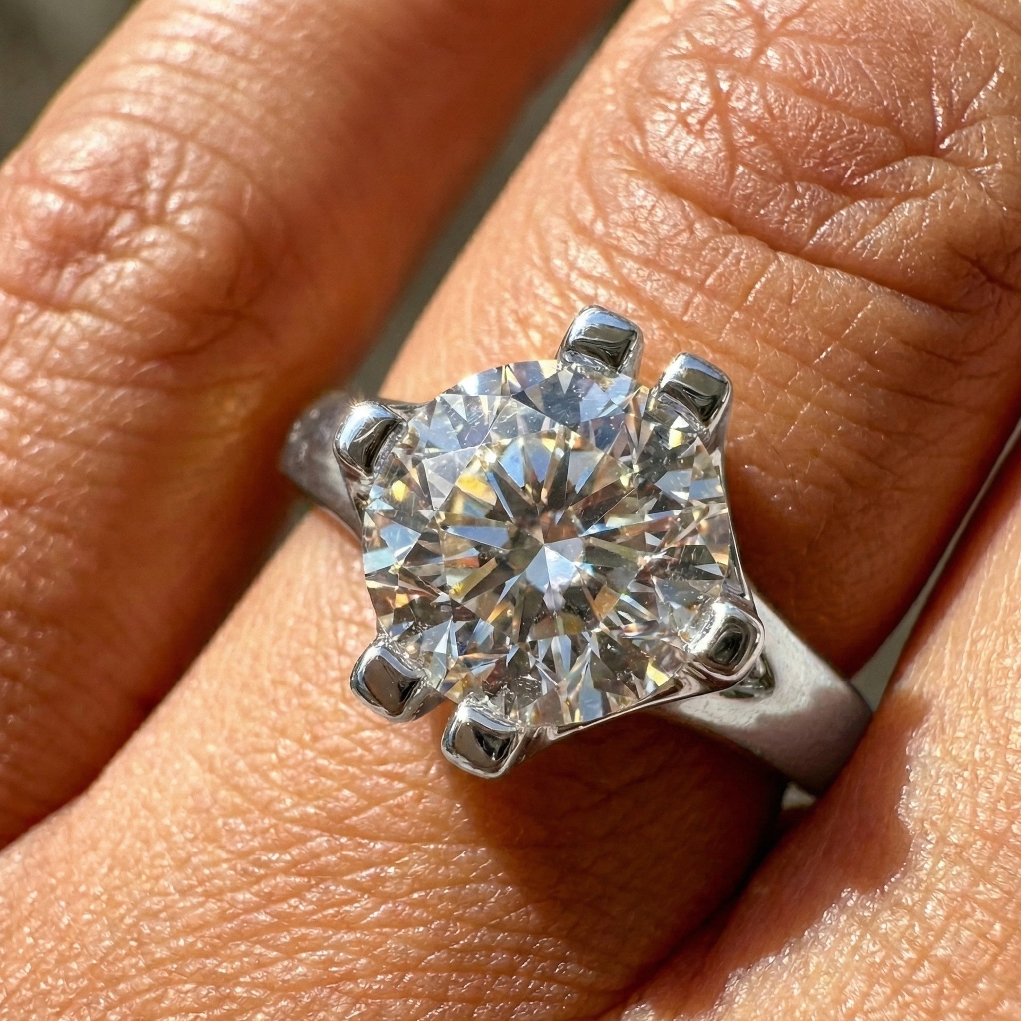 14K Rose Gold Solitaire Lab Diamond Engagement Ring, 1.25 CT Round Cut Lab Grown Diamond, Wedding Gift for Her, Handmade Fine Jewelry