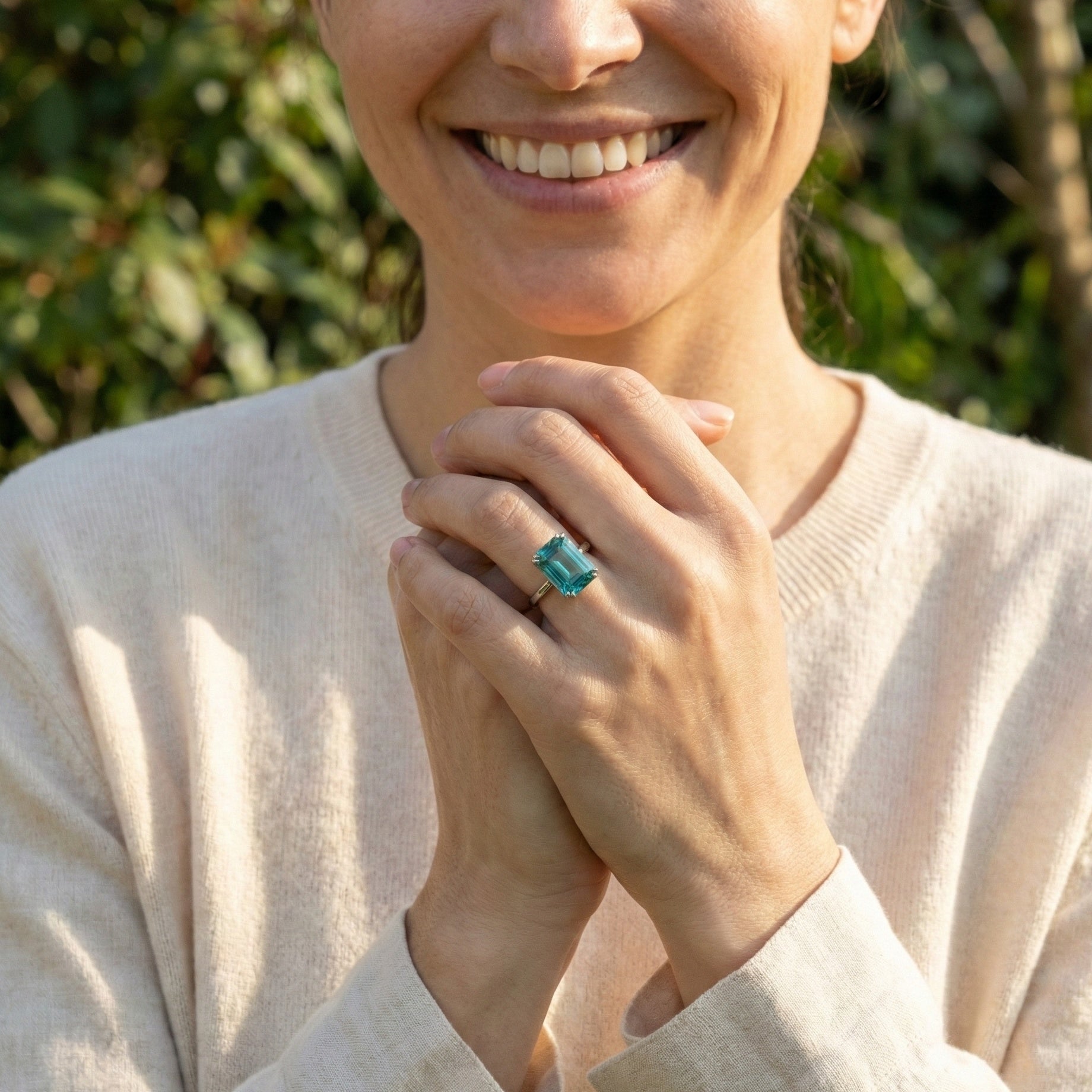 5.00 CT Emerald Cut Solitaire Sapphire Engagement Ring in Lab Diamond – 14K Solid Gold, Wedding Gift for Wife, Unique Gemstone Jewelry