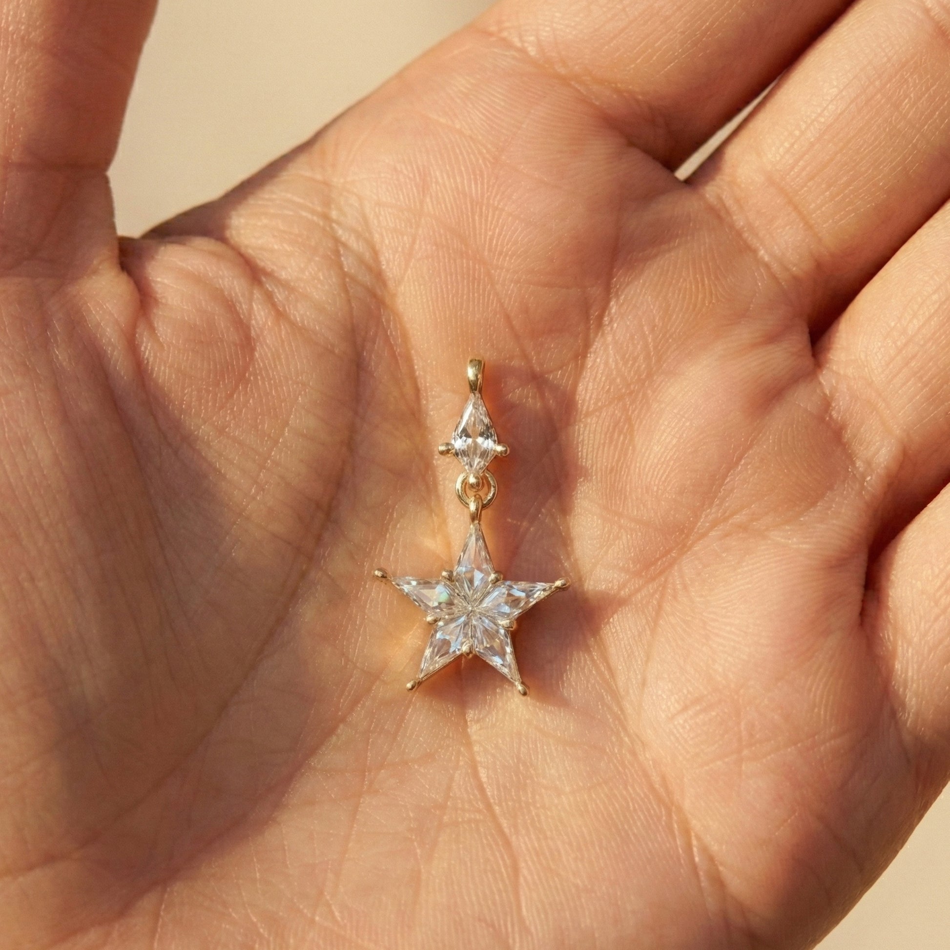 Five Point Starburst Kite Cut Wedding Pendant in 14K Solid Gold, 1.40 CT Kite Cut Lab Created Diamond, Gift for Her, Bridal Jewelry