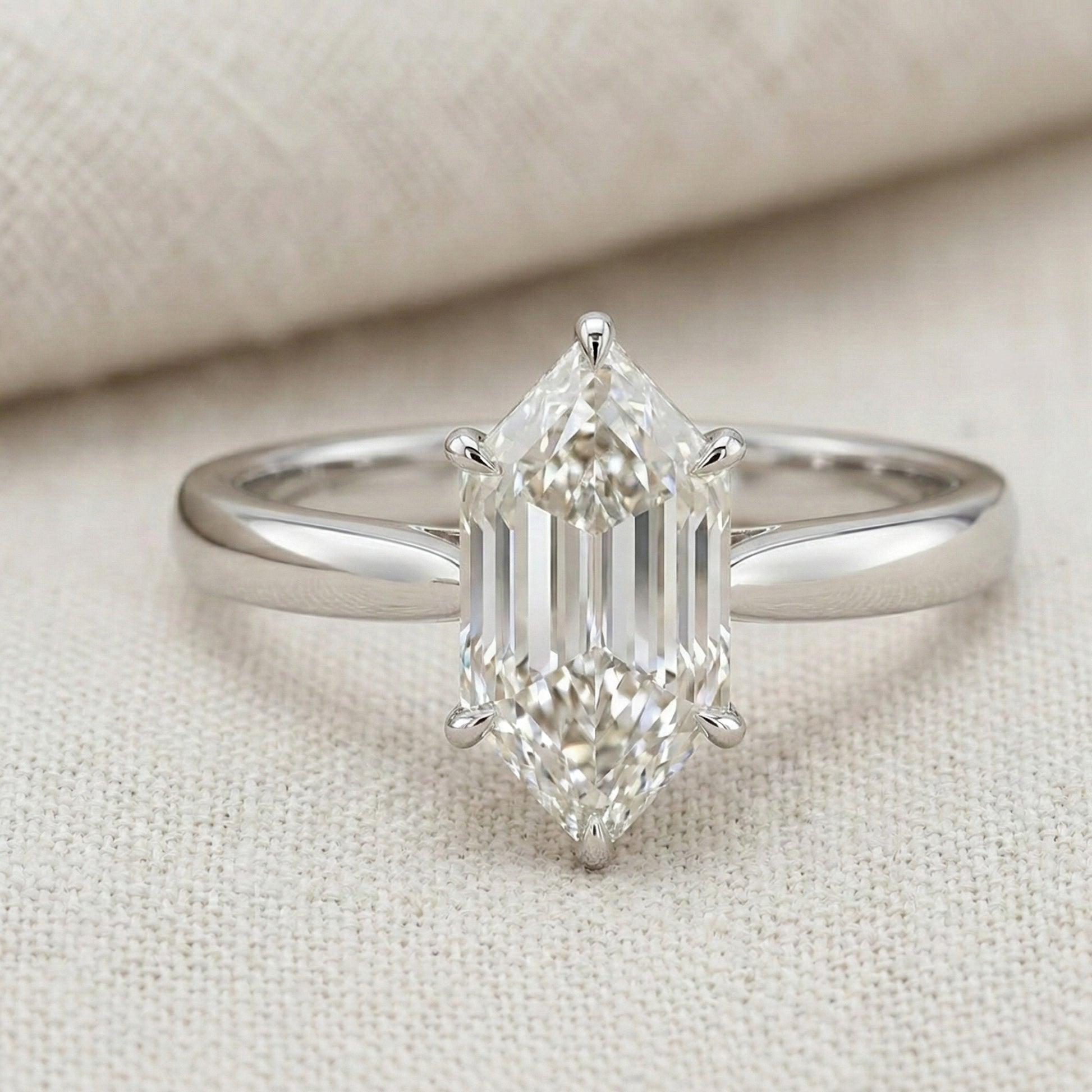 10.00 CT Dutch Marquise Cut Solitaire Knife Edge Engagement Ring in Lab Diamond – 14K Solid Gold, Anniversary Gift for Wife, Everyday Unique Ring