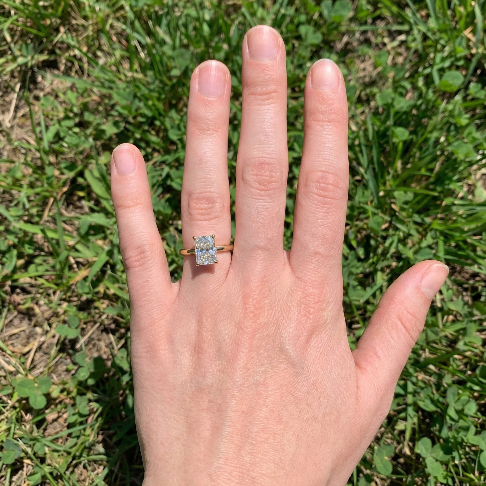 Timeless Radiant Solitaire Engagement Ring in 14K Solid Gold, 2.00 CT Radiant Cut Lab Grown Diamond, Handmade Fine Jewelry, Anniversary Gift for Women