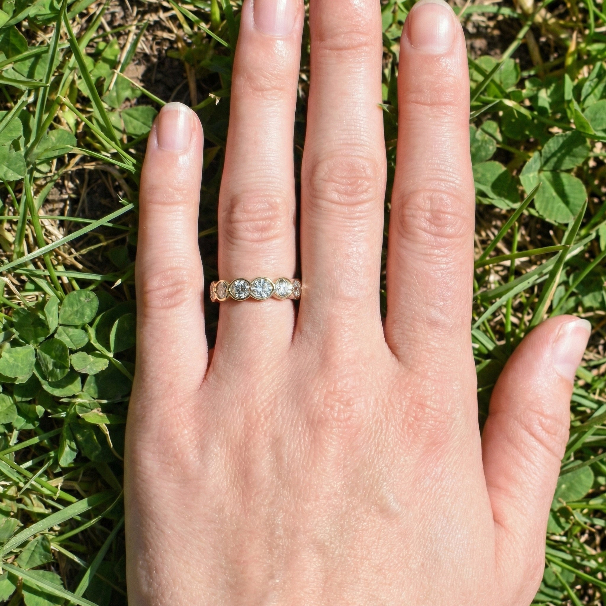Vintage Marquise Eternity Wedding Band in 14K Solid Gold, 0.65 TCW Round Cut Lab Grown Diamonds, Propose Ring, Gift For Her