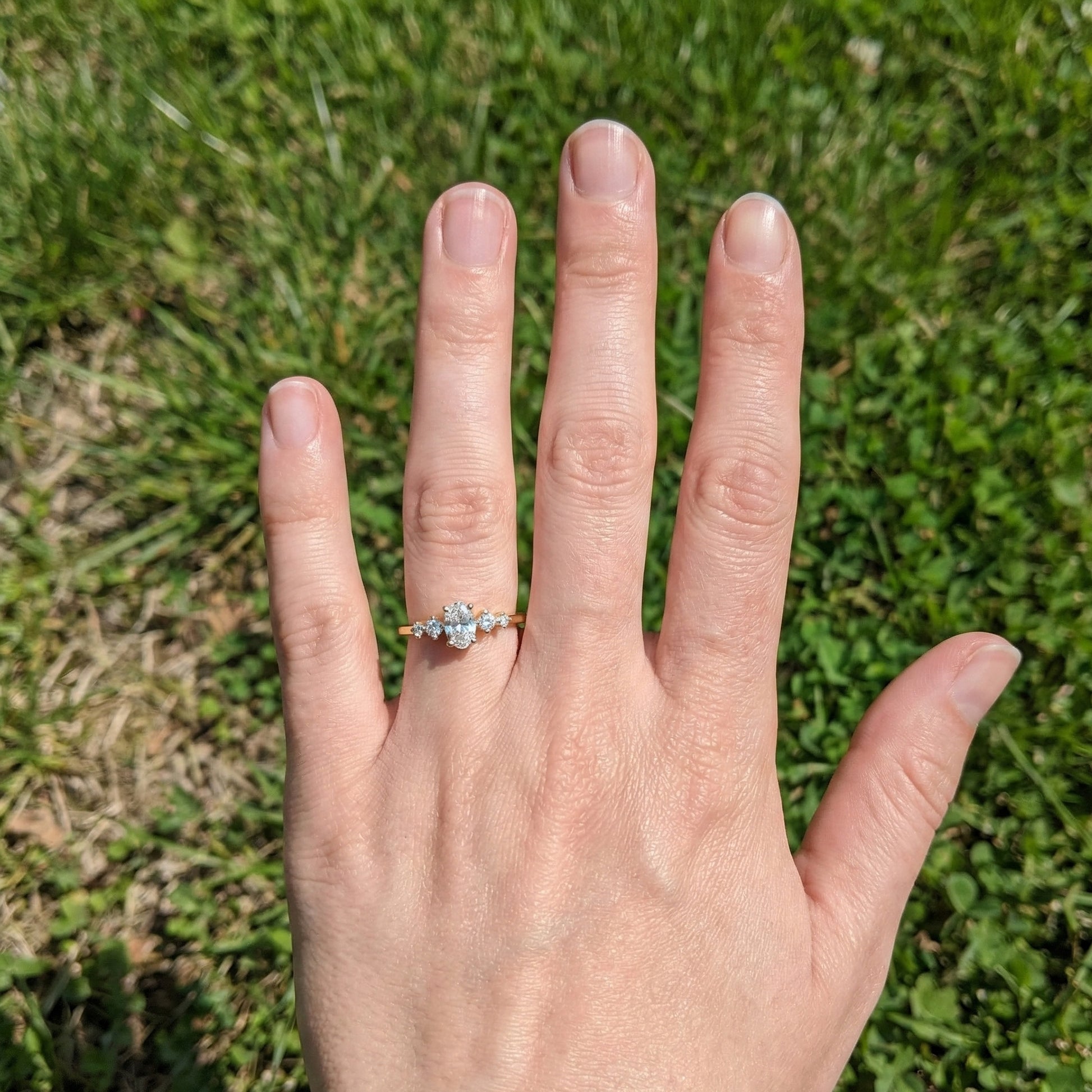 Vintage-Inspired Oval Stacker Wedding Ring in 14K Solid Gold, 0.18 CT Oval Cut Lab Grown Diamond, Promise Ring, Anniversary Gift For Her