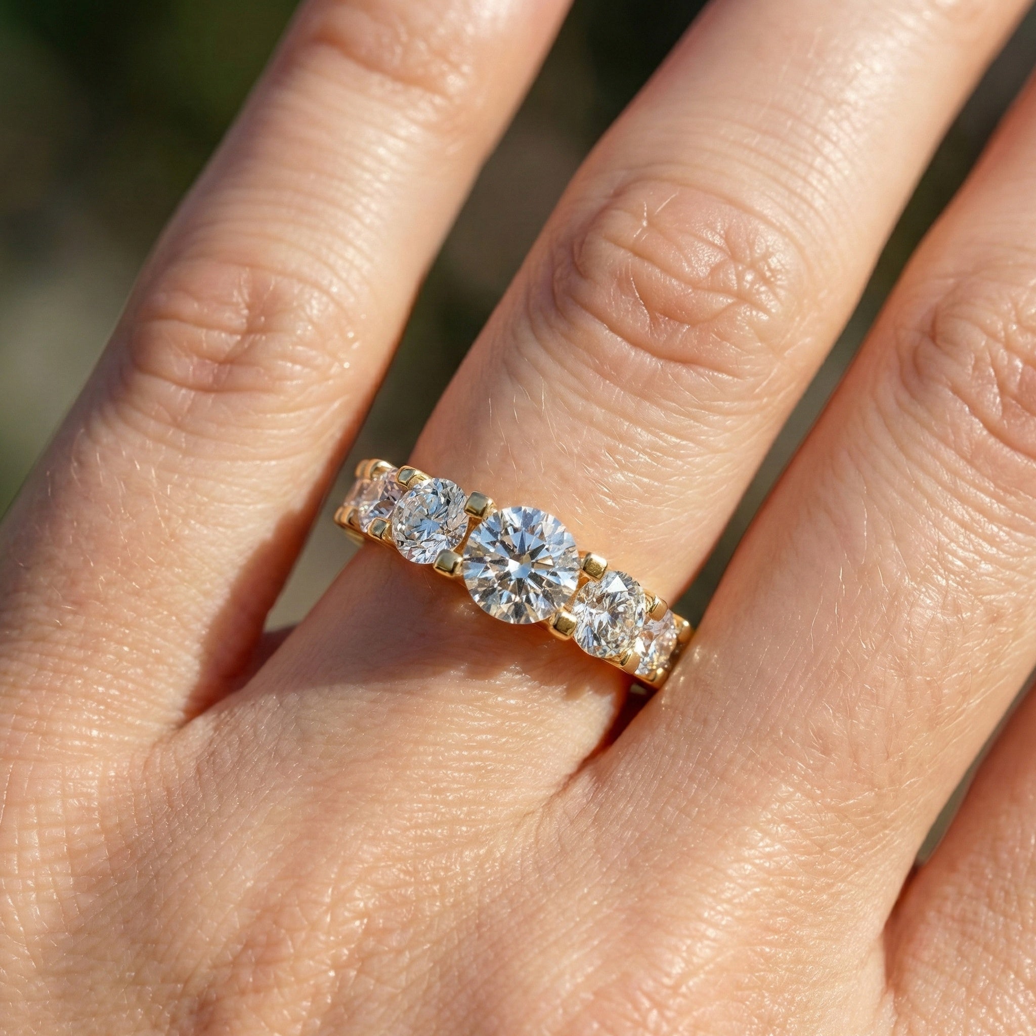 14K Yellow Gold Unique Engagement Ring, Wedding Band, Trending Gift for Her, Handmade Jewelry