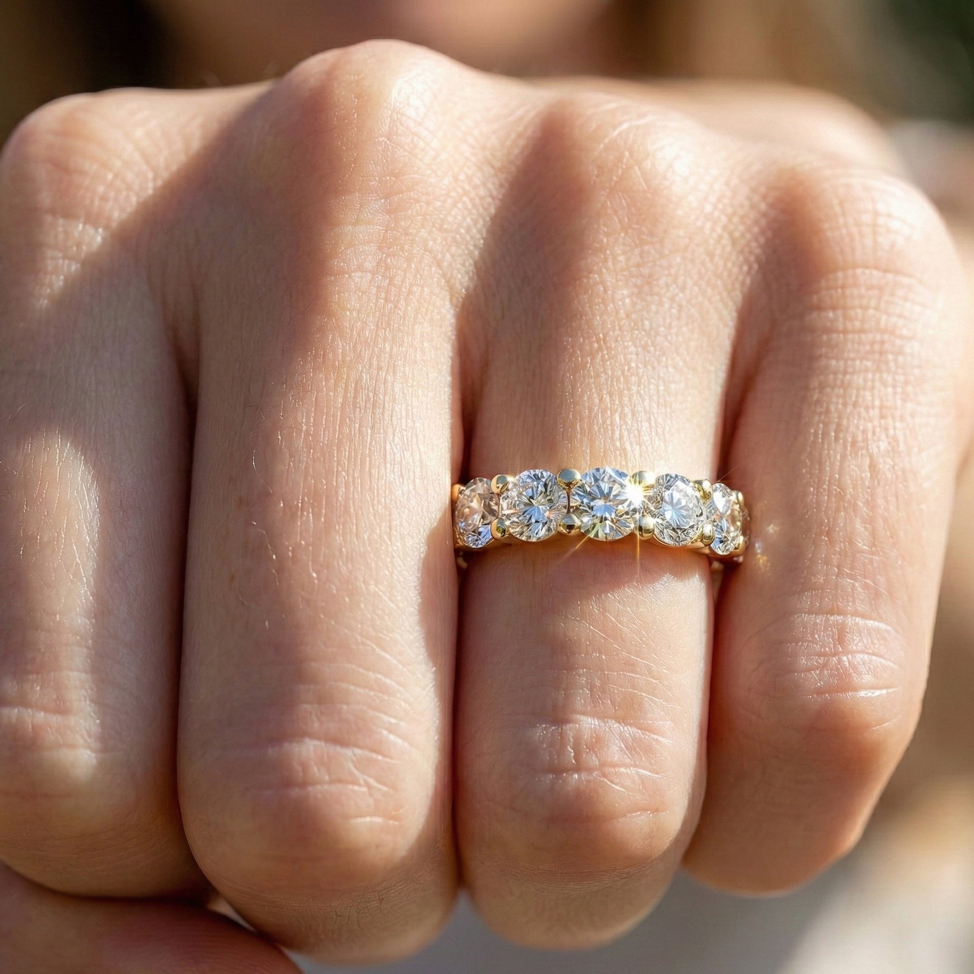 Dainty Prong Set Diamond Wedding Band in 14K Solid Gold, 1.10 TCW Round Cut Lab Grown Diamonds, Bridal Gift, Promise Jewelry