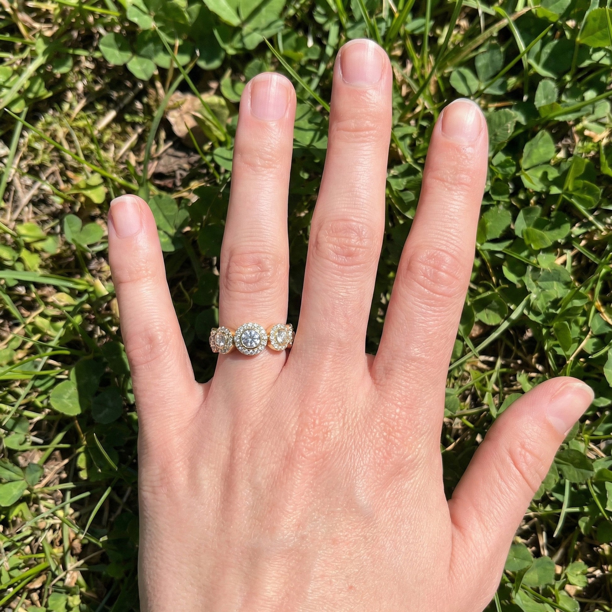 Vintage Halo Full Eternity Wedding Band in 14k Solid Gold, 1.62 TCW Round Cut Lab Created Diamonds, Birthday Gift for Her, Elegant Wedding Band