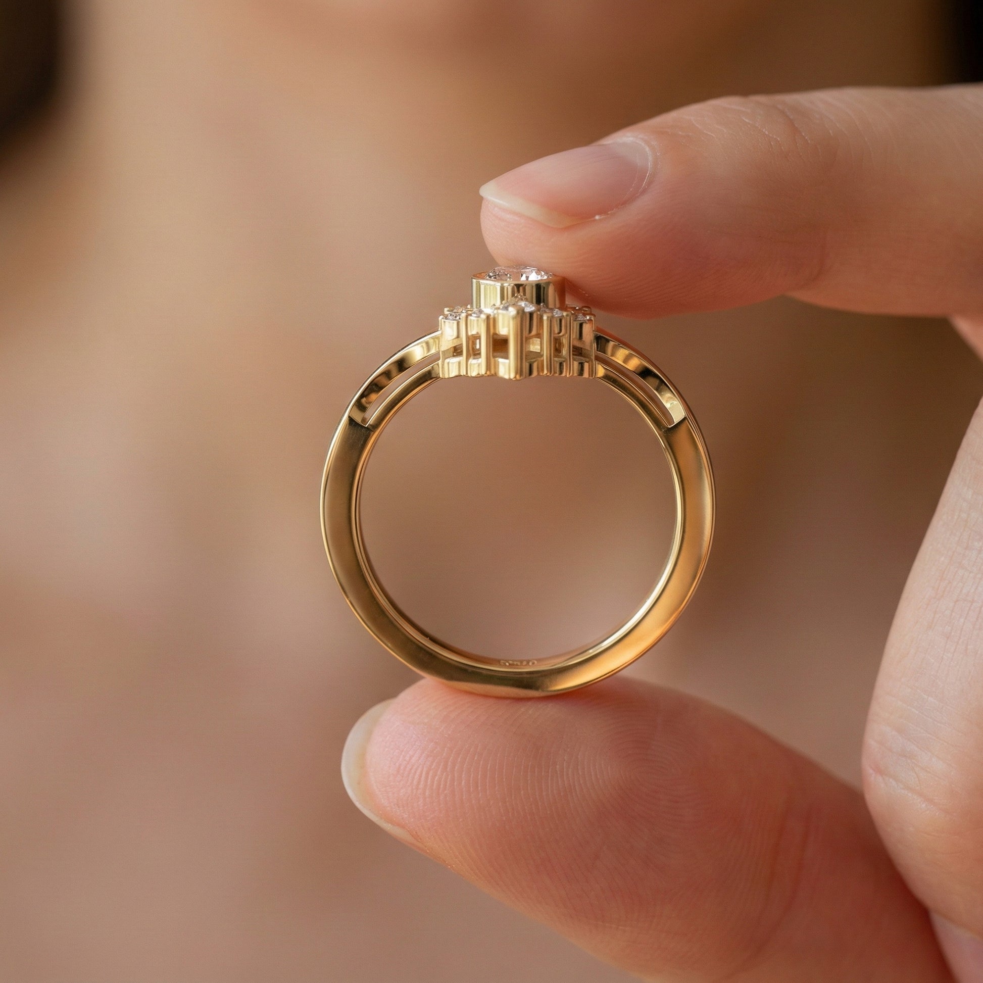 Splendid Marquise Cluster Halo Engagement Ring in 14k Solid Gold, 0.47 TCW Marquise/Round Cut Lab Created Diamonds, Anniversary Gift For Her, Everyday Ring