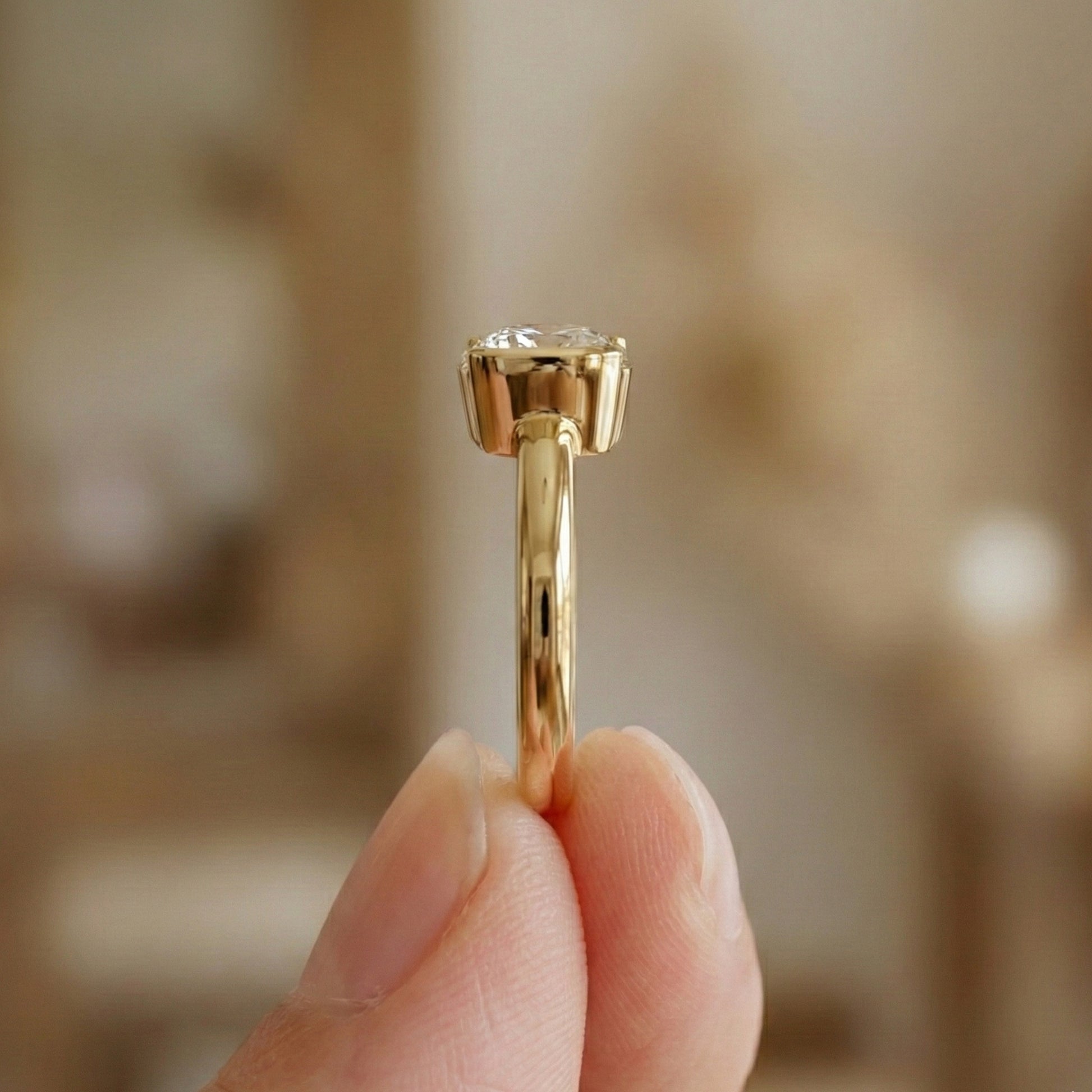 1.00 CT Round Cut Solitaire Engagement Ring in Lab Grown Diamond - 14K Solid Gold, Anniversary Gift For Women, Daily Wear Ring