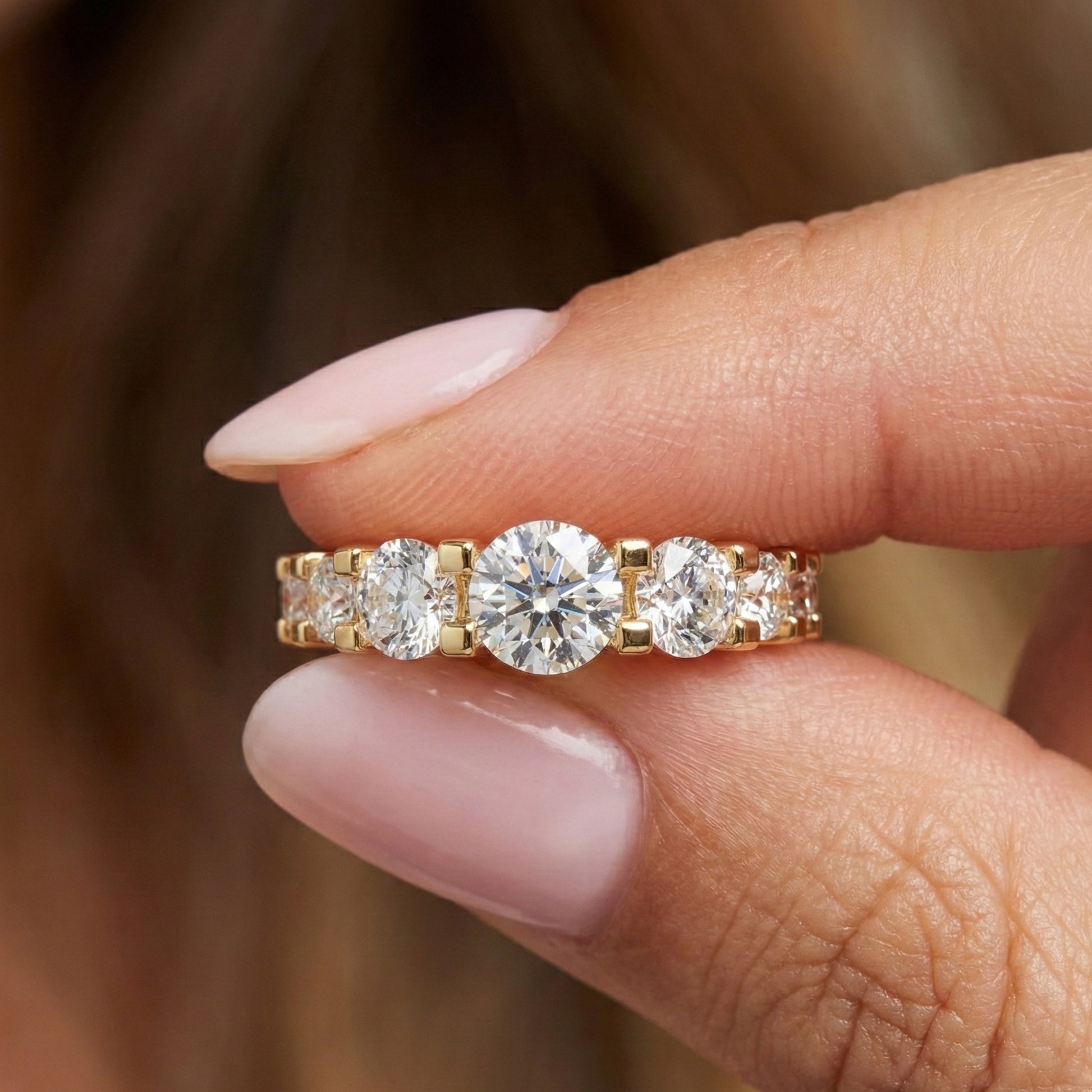 14K Yellow Gold Unique Engagement Ring, Wedding Band, Trending Gift for Her, Handmade Jewelry