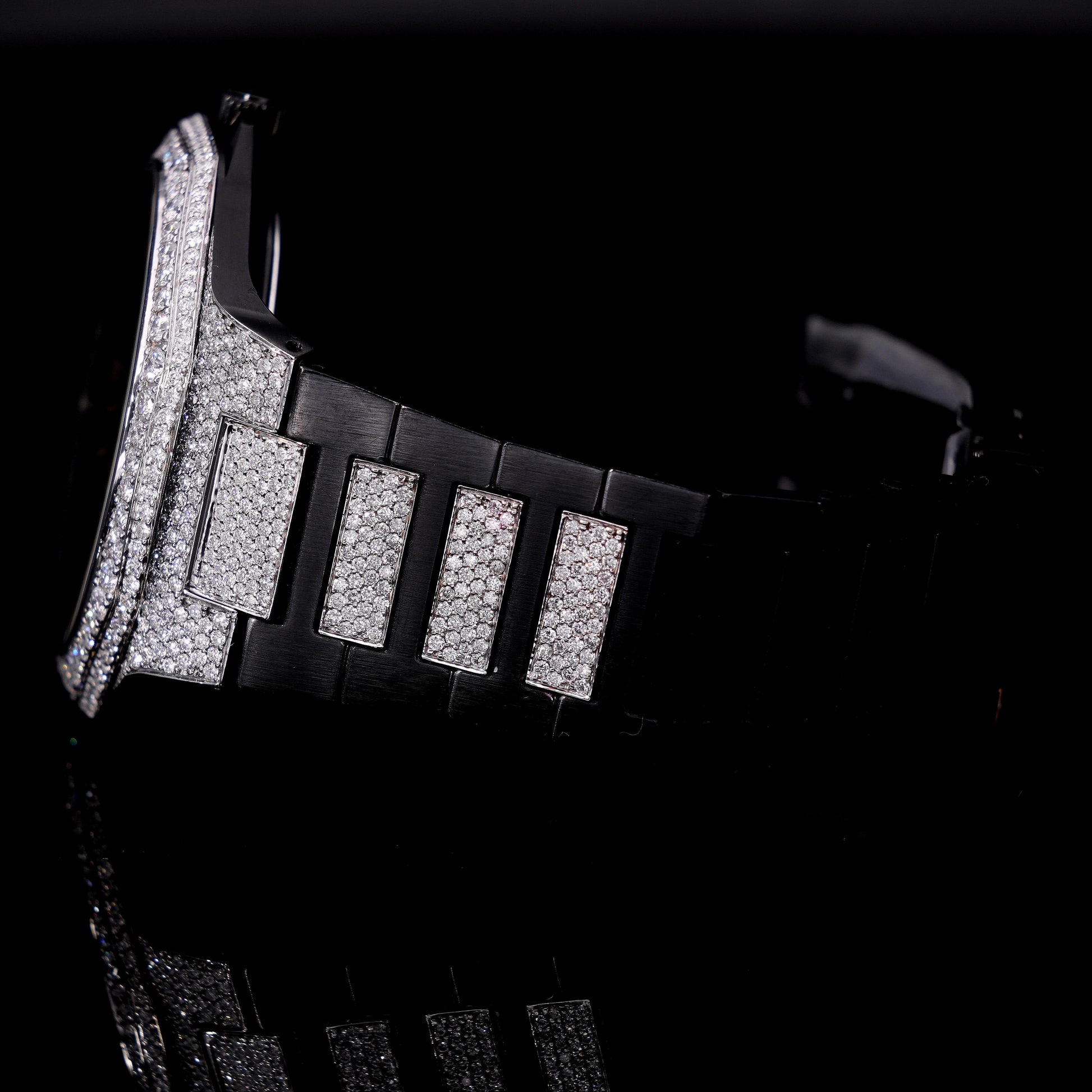 Customized Diamond Watch, Stainless Steel Strap Watch For Men