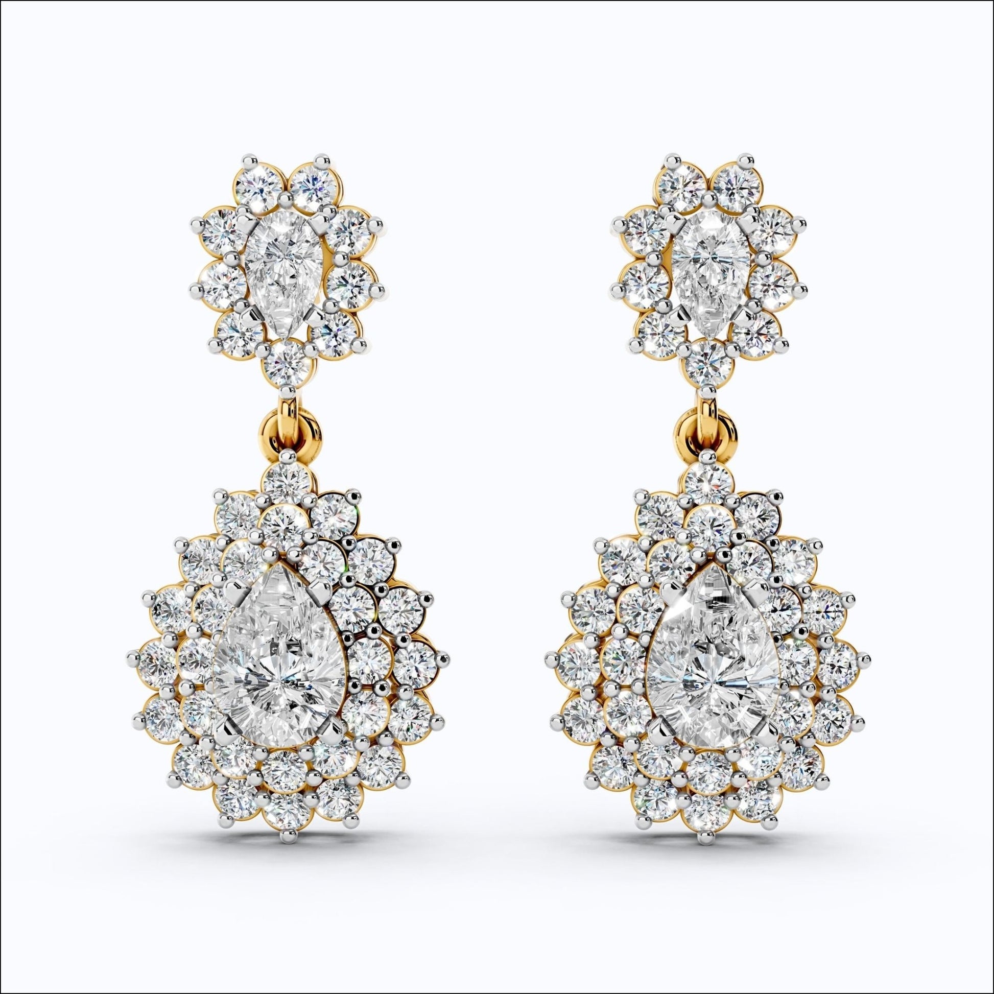 CAD Mock - Up: 3D custom Jewelry Design service Model of your own jewelry in Earrings. - Shoora Designs