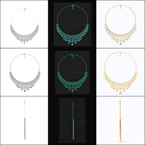 CAD Mock - Up: 3D custom Jewelry Design service Model of your own jewelry in Necklace. - Shoora Designs