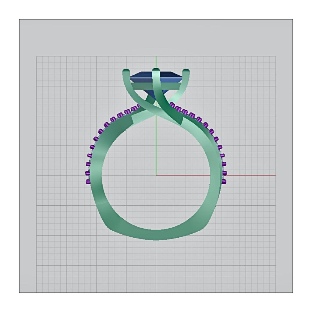 CAD Mock - Up: 3D custom Jewelry Design service Model of your own jewelry in Rings - Shoora Designs
