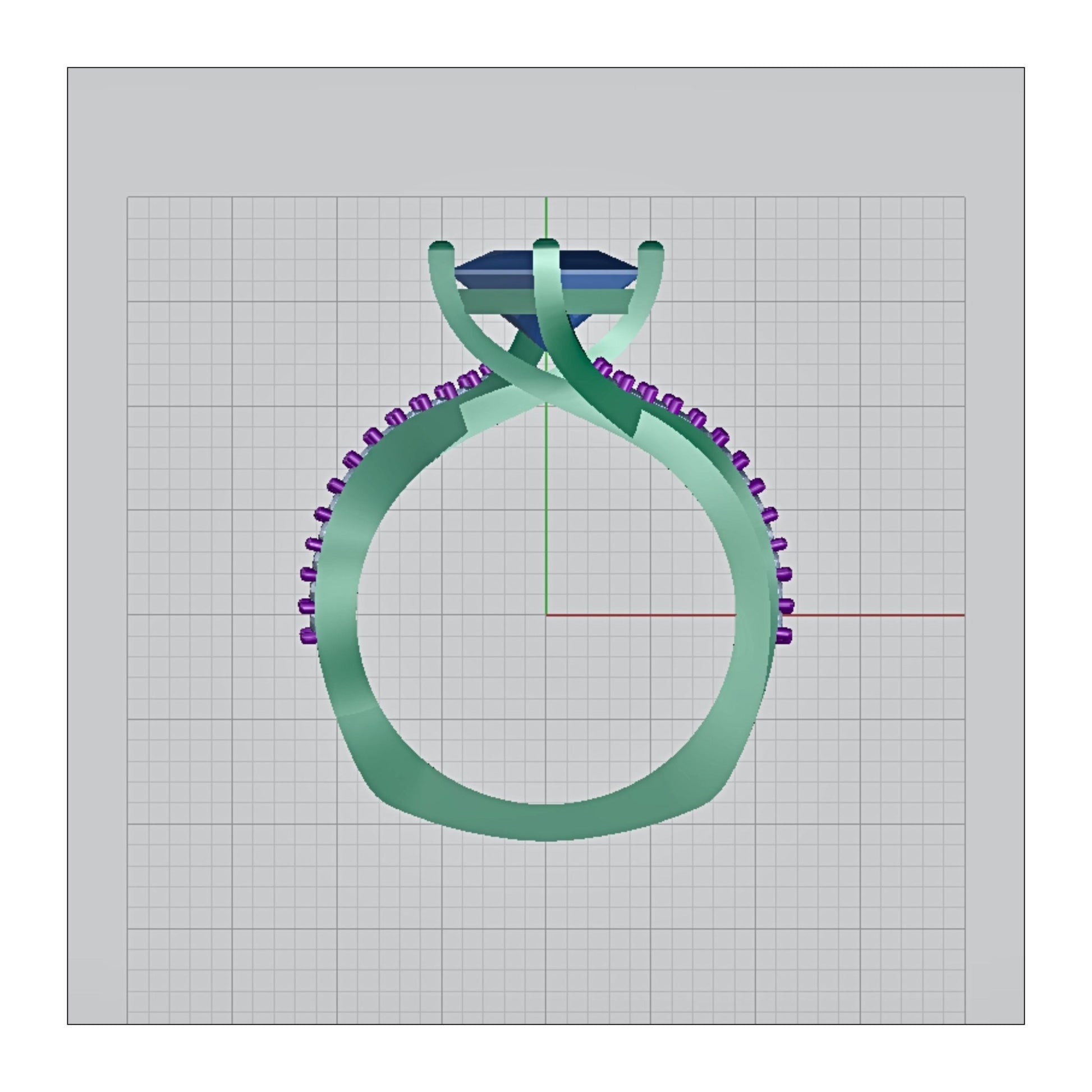CAD Mock - Up: 3D custom Jewelry Design service Model of your own jewelry in Rings - Shoora Designs