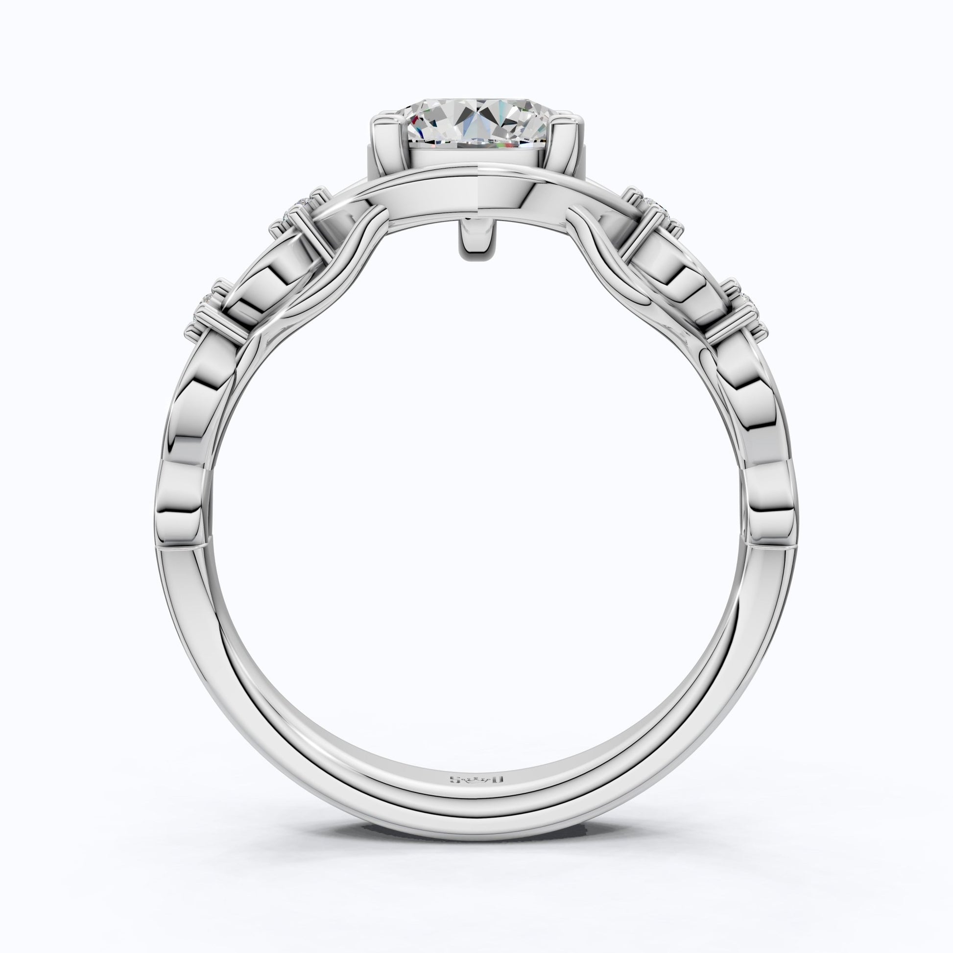 Celtic Knot Solitaire Engagement Ring in Solid 14k Gold/Sterling Silver, 1.34 TCW Round Cut Lab Diamond Antique Ring,Birthday Gift for Women, Everyday Jewelry - Shoora Designs