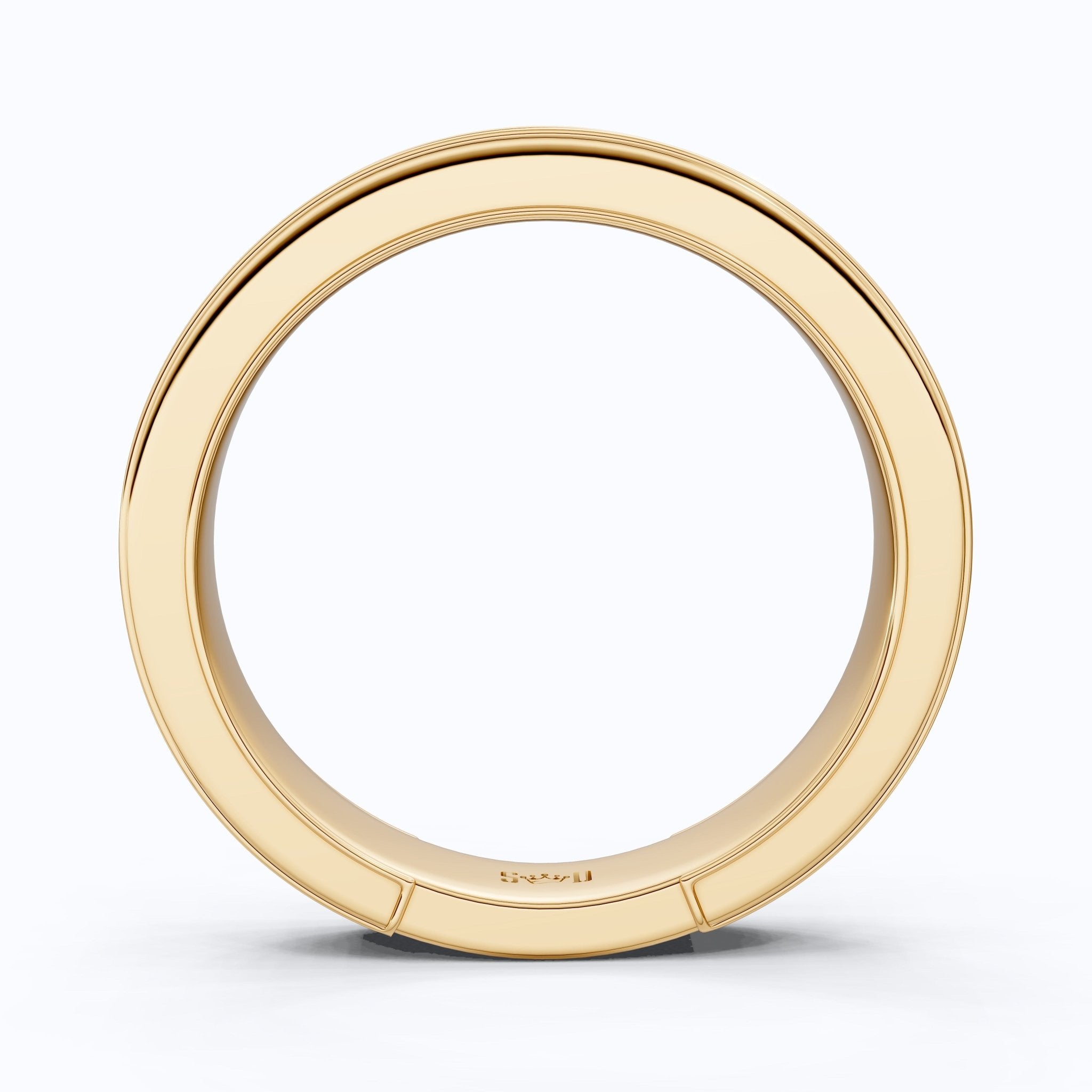 Channel Set Half Eternity Wedding Ring in 14K Solid Gold, 0.56 Round Cut Lab Created Diamonds, Anniversary Ring, Gift for Her, Everyday Jewelry - Shoora Designs