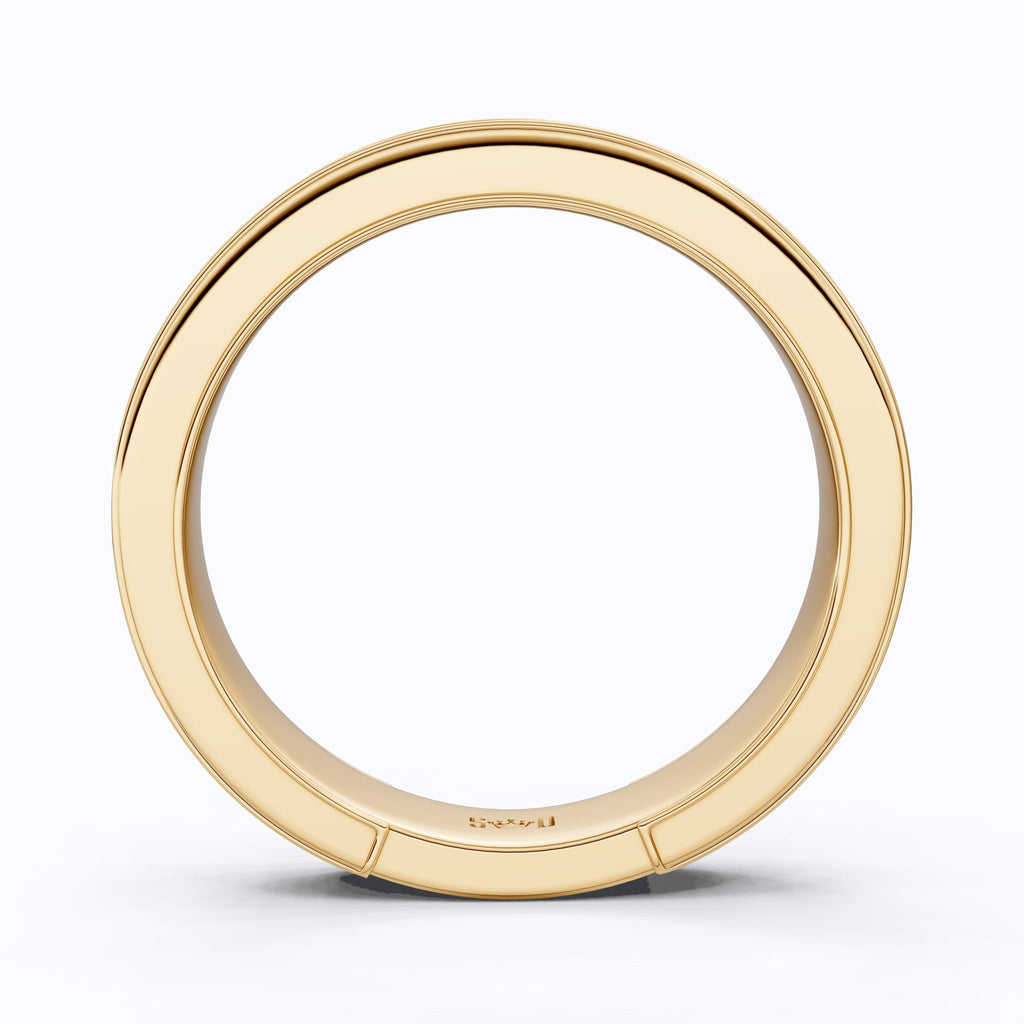 Channel Set Half Eternity Wedding Ring in 14K Solid Gold, 0.56 Round Cut Lab Created Diamonds, Anniversary Ring, Gift for Her, Everyday Jewelry - Shoora Designs