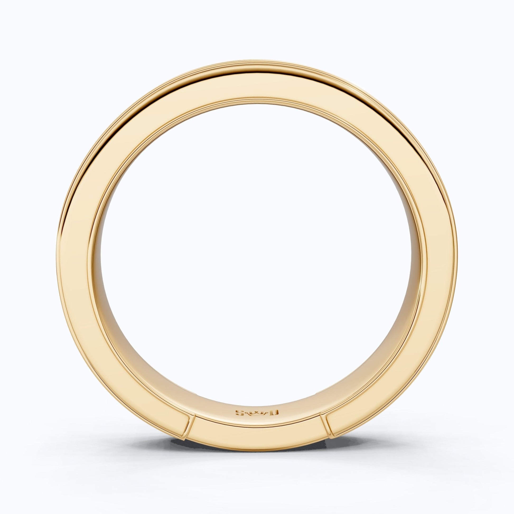 Channel Set Half Eternity Wedding Ring in 14K Solid Gold, 0.56 Round Cut Lab Created Diamonds, Anniversary Ring, Gift for Her, Everyday Jewelry - Shoora Designs