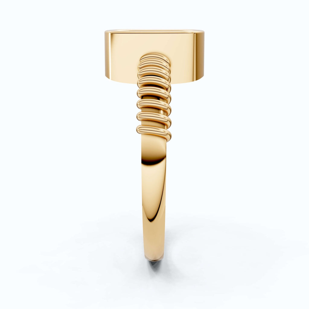 Cluster Oval Pavé Textured Band Engagement Ring in 14k Solid Gold, 0.08 TCW Round Cut Lab grown diamonds, Promise Ring, Wedding Gift for Her - Shoora Designs