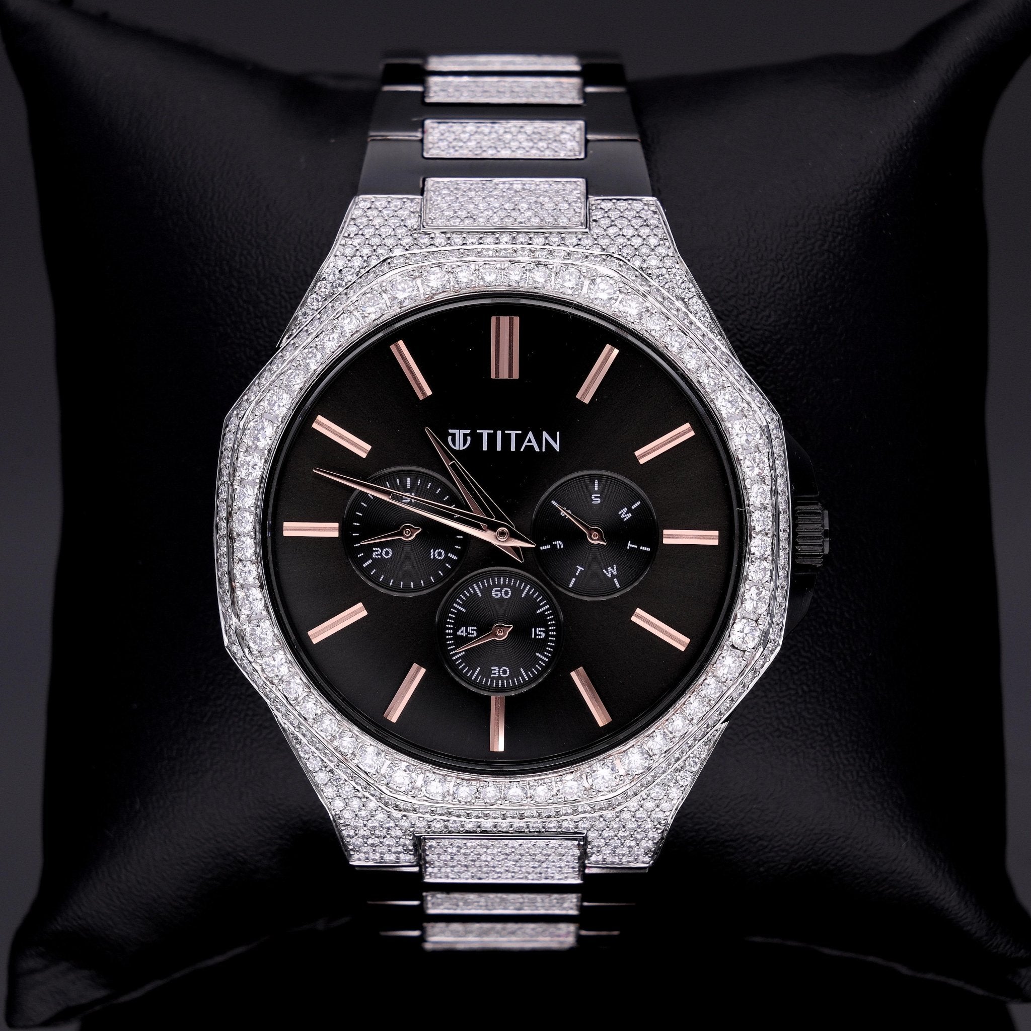 Customized Diamond Watch, Stainless Steel Strap Watch For Men, Handmade Fine Jewelry For Him - Shoora Designs