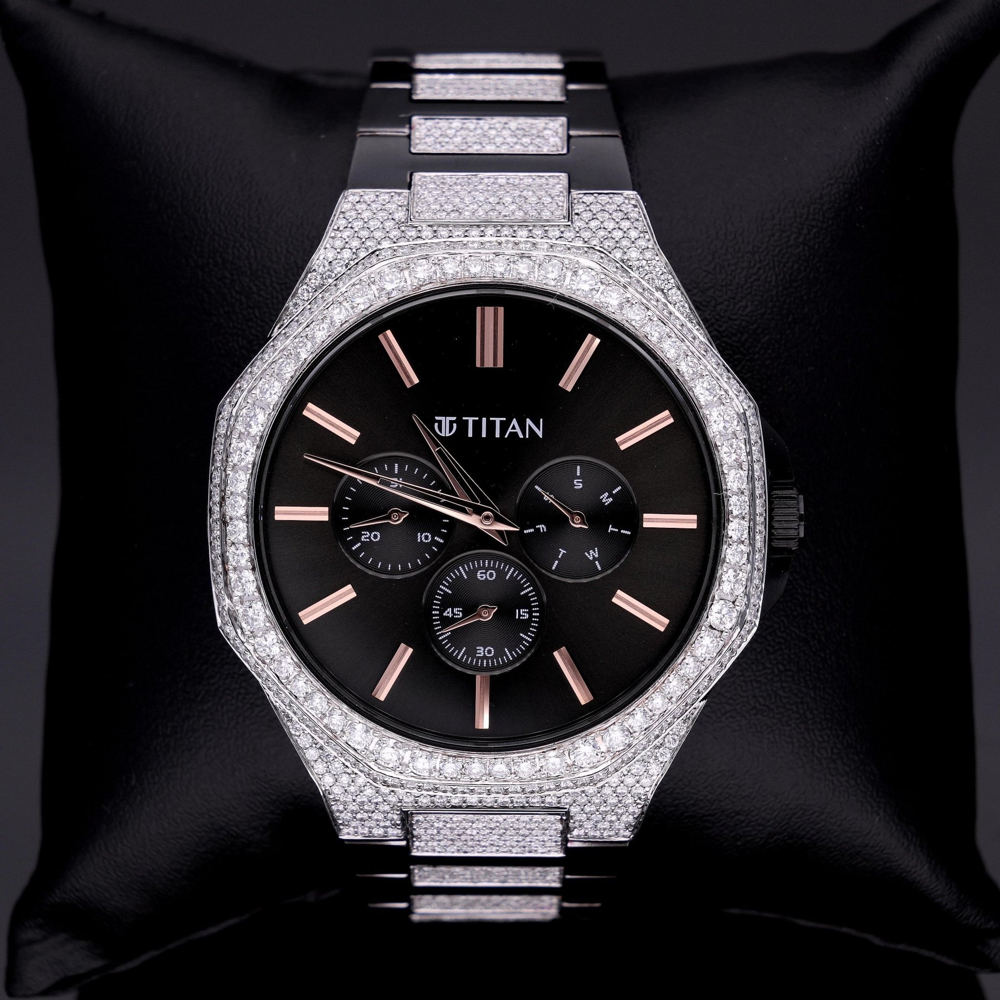 Customized Diamond Watch, Stainless Steel Strap Watch For Men, Handmade Fine Jewelry For Him - Shoora Designs