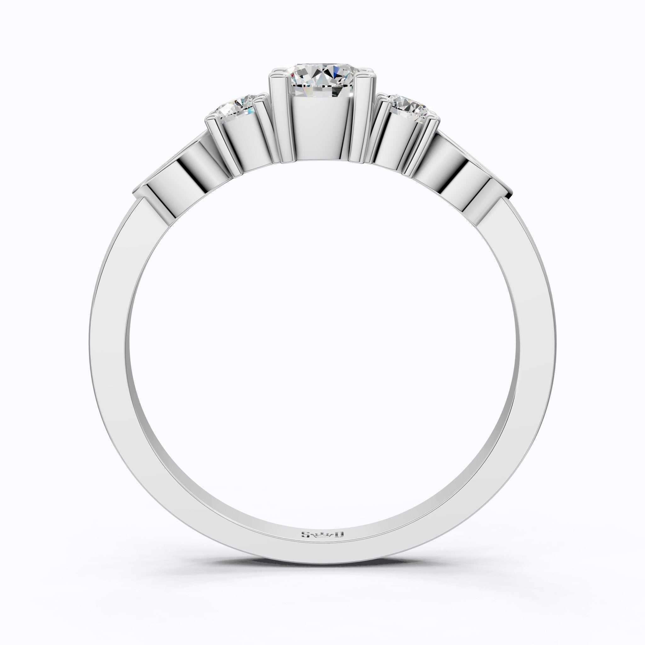 Dainty Round Cluster Casual Engagement Ring in 14K Solid Gold, 0.47 TCW Round Cut Lab Created Diamonds, Birthday Gift For Her, Daily Wear Ring - Shoora Designs