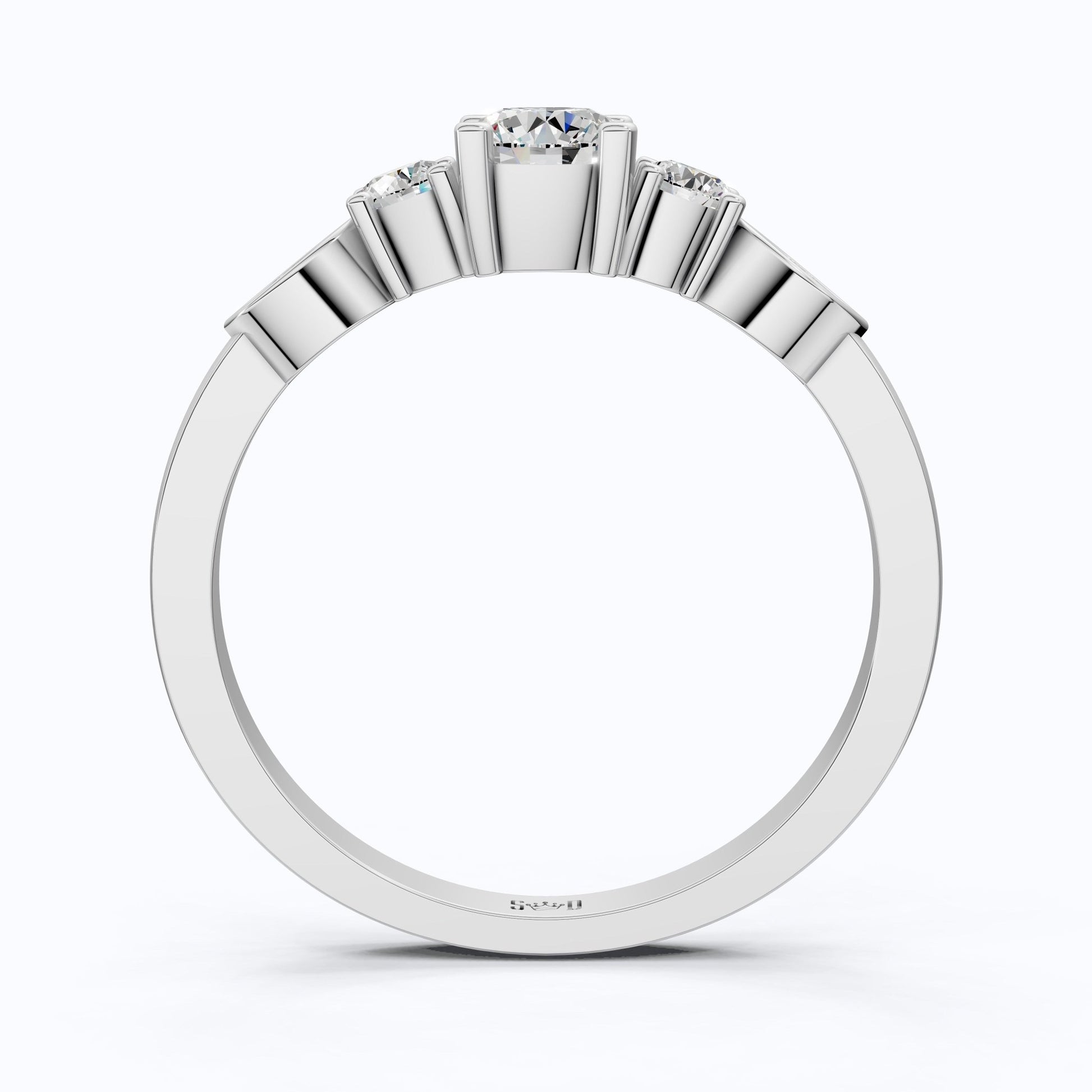 Dainty Round Cluster Casual Engagement Ring in 14K Solid Gold, 0.47 TCW Round Cut Lab Created Diamonds, Birthday Gift For Her, Daily Wear Ring - Shoora Designs