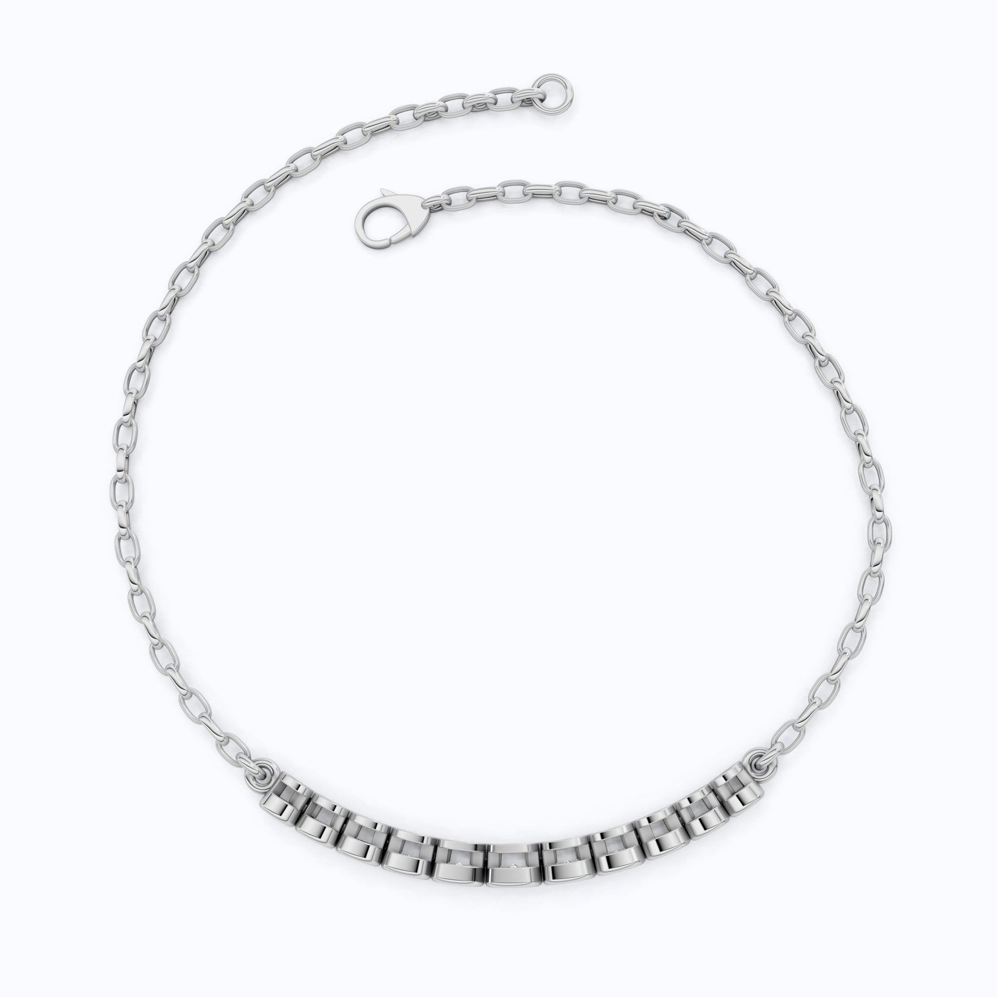 Graduated Round Bezel Set Diamond Chain Bracelet in Lab Grown Diamond - 14k Solid Gold, Everyday Luxury Jewelry, Handmade Jewelry - Shoora Designs