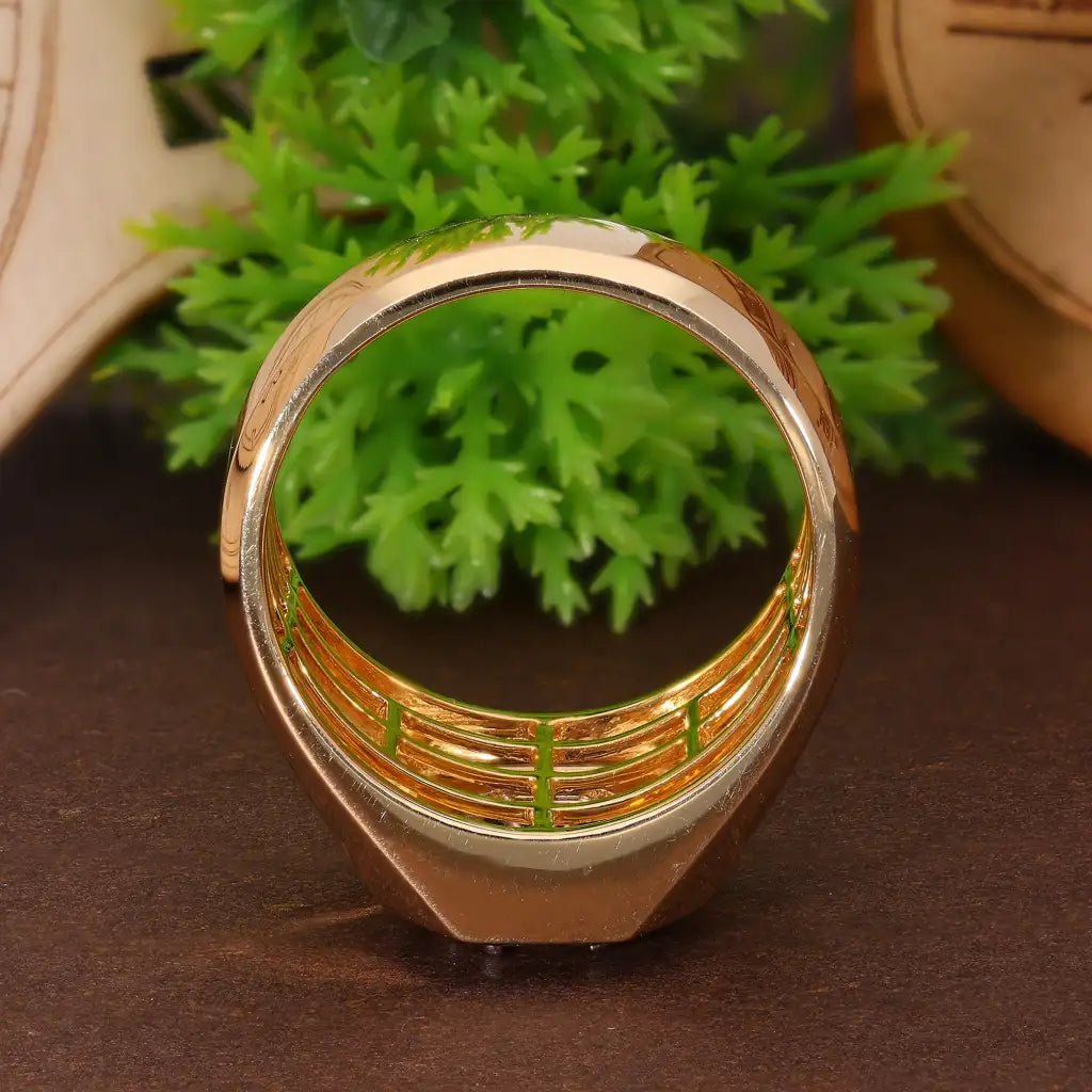 Greek Key Pie - Cut Emerald - Illusion Engagement Ring in Natural Diamond – 14k Solid Gold, Wedding Gift for Him, Pie Cut Jewelry - Shoora Designs