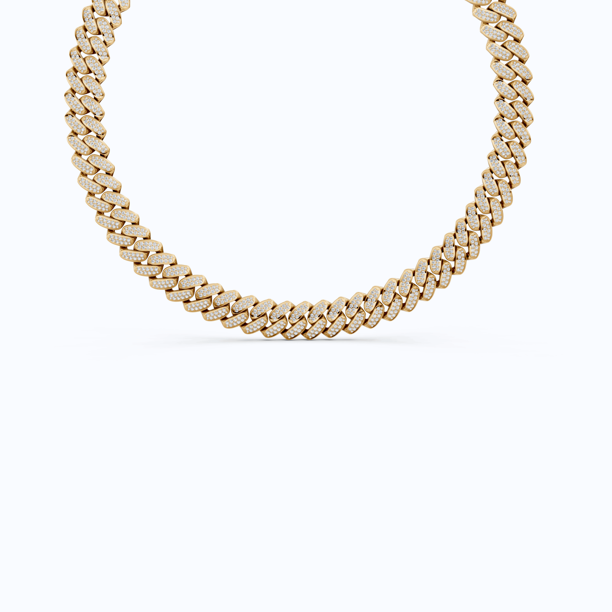 Iced Out 925 Sterling Silver Bling Cuban Chain Necklace, 47.46 TCW Round Cut Lab Diamonds, Hip Hop Jewelry for Men, Gift Idea - Shoora Designs