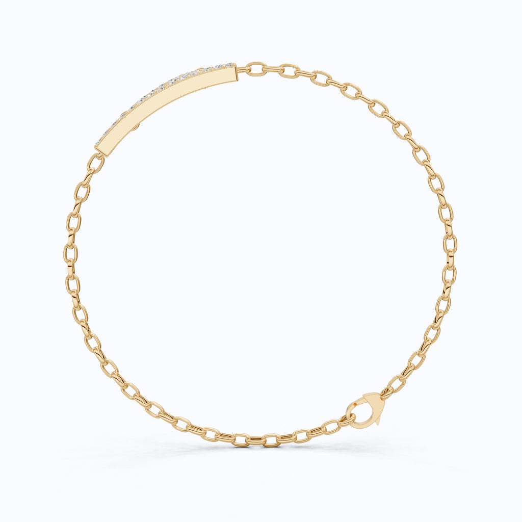 Libra Zodiac Sign Chain Bracelet in 14K Solid Gold, 0.42 TCW Round Cut Lab Created Diamonds, Dainty Chain, Gift for Her, Fashion Jewelry - Shoora Designs