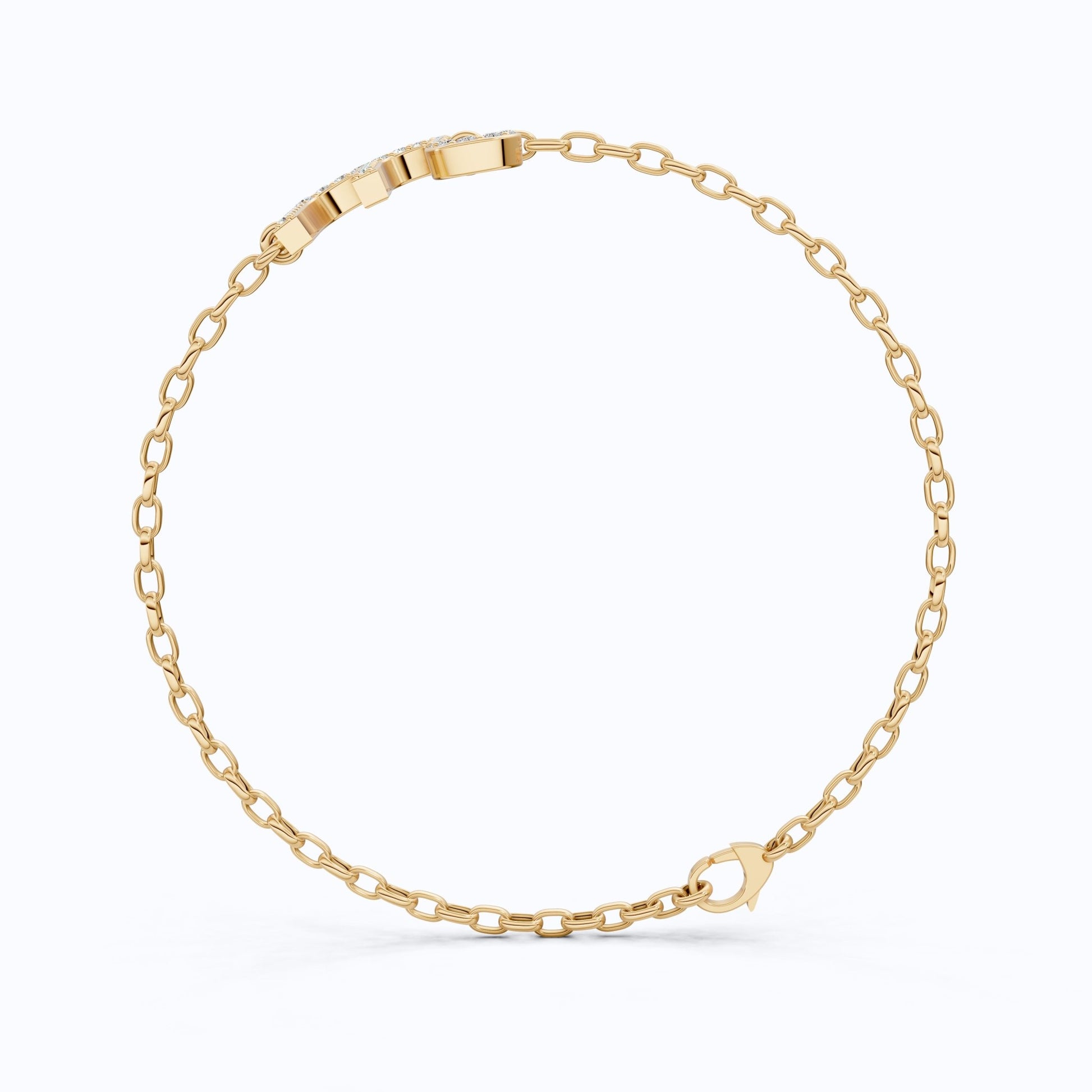 Minimalist Scorpio Symbol Bracelet in 14K Solid Gold, 0.31 TCW Round Cut Lab Created Diamonds, Personalized Astrology Birthday Gift for Her - Shoora Designs