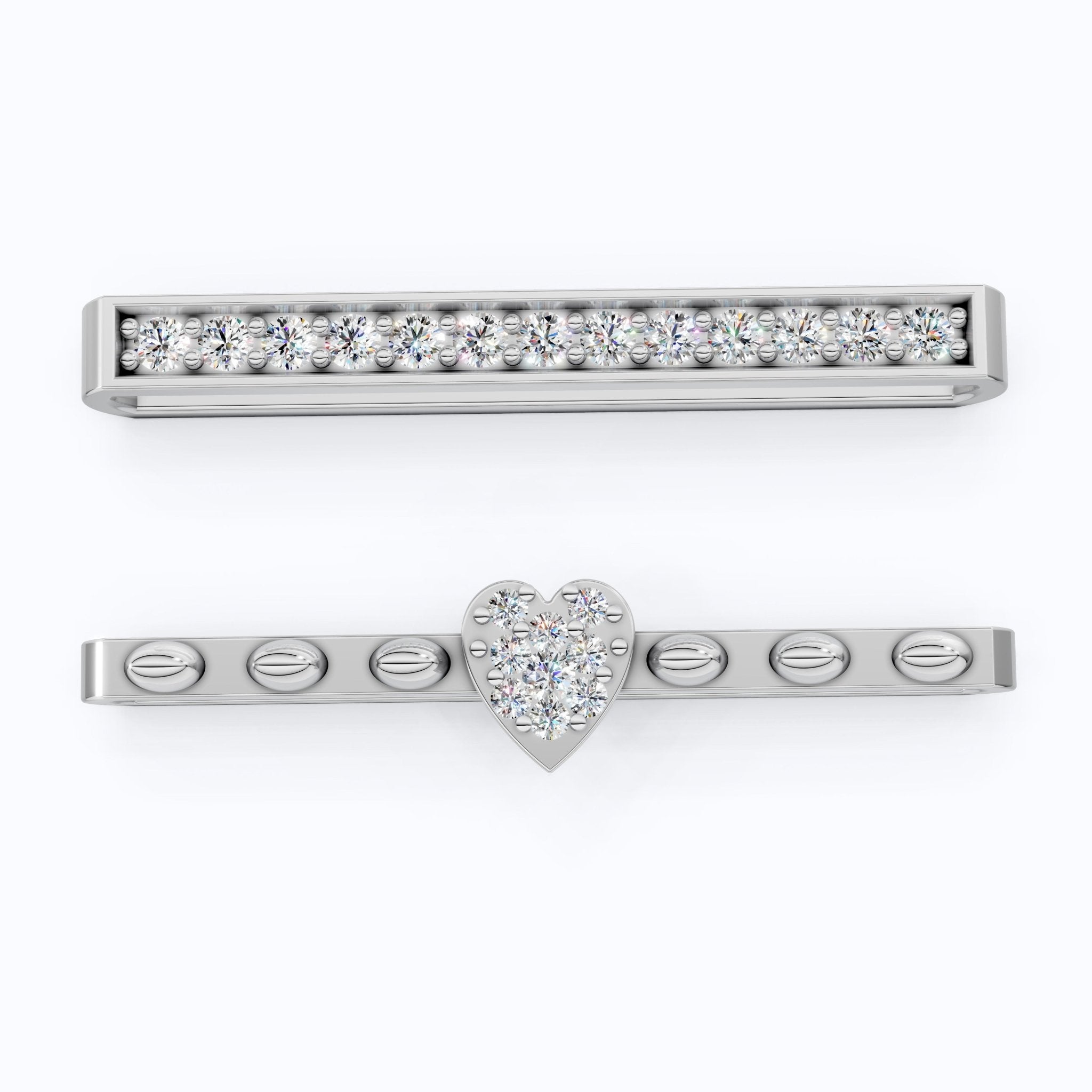 Modern Bar & Heart Watch Charm – Lab Grown Diamonds, Solid 14K Gold, Gift for Her, Luxury Bracelet Accessories - Shoora Designs