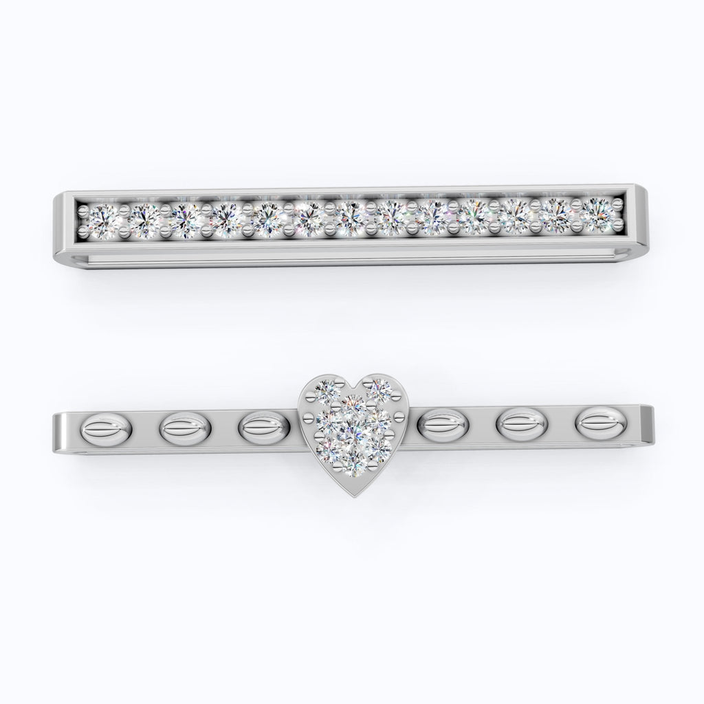 Modern Bar & Heart Watch Charm – Lab Grown Diamonds, Solid 14K Gold, Gift for Her, Luxury Bracelet Accessories - Shoora Designs