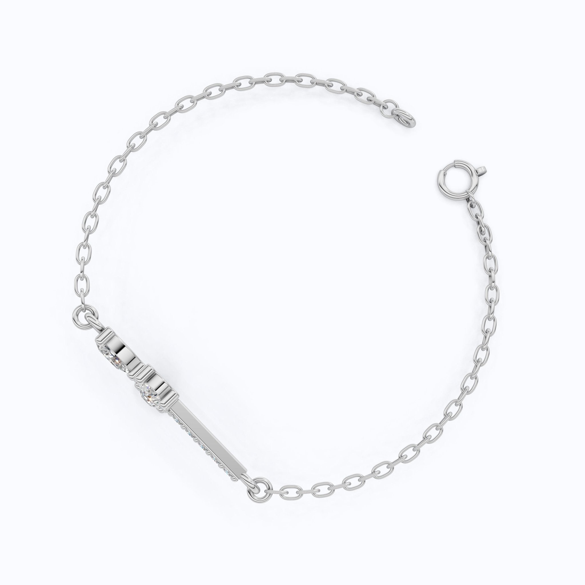 Modern Religious Cross Chain Bracelet with 14K Solid Gold, 0.75 TCW Pear Cut Lab Created Diamonds, Bridal Jewelry, Wedding Gift For Her - Shoora Designs