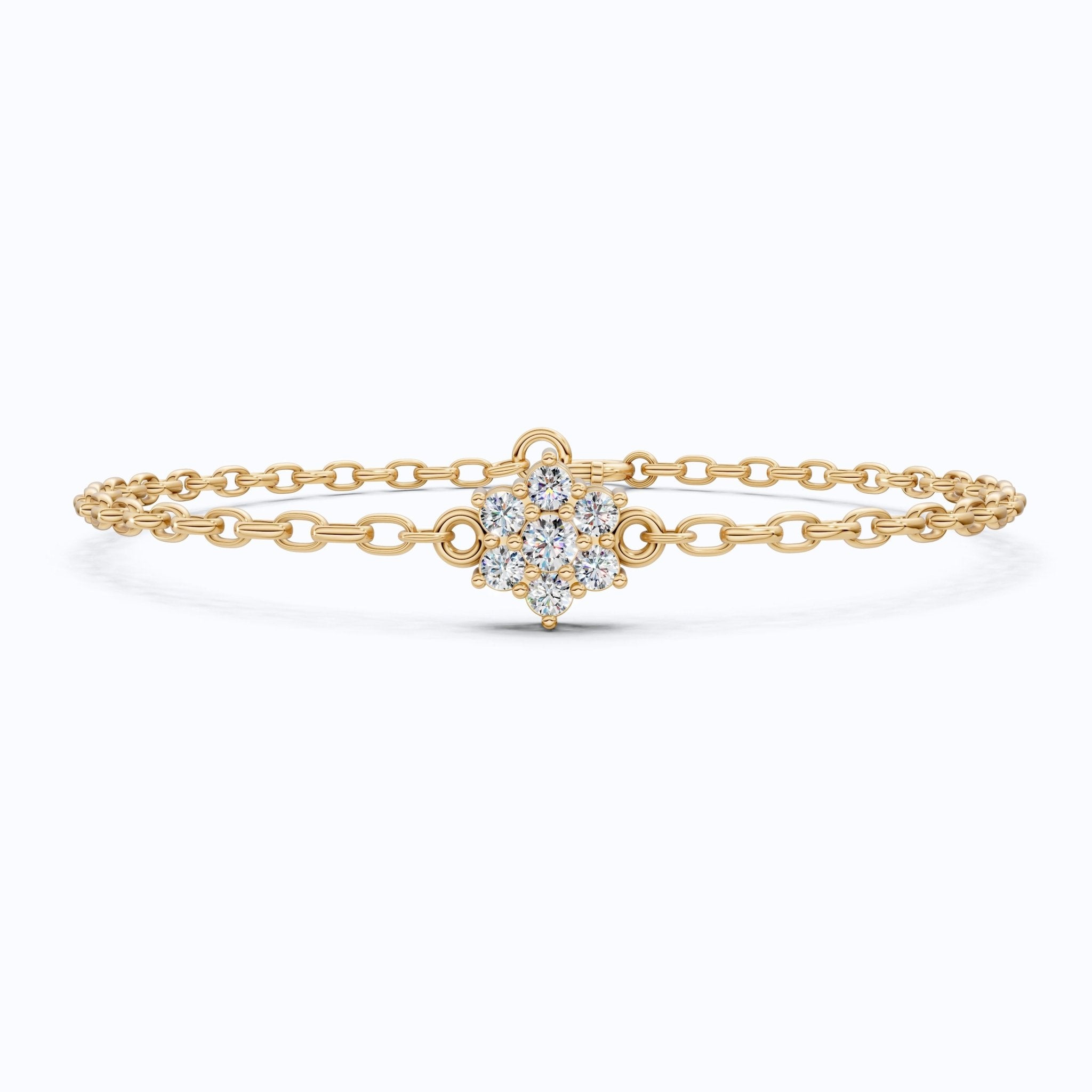 Nature Inspired Flower Band in 14k Solid Gold, 0.28 TCW Round Cut Lab Created Diamond, Delicate Wedding Band, Gift for Her Bridal Set - Shoora Designs