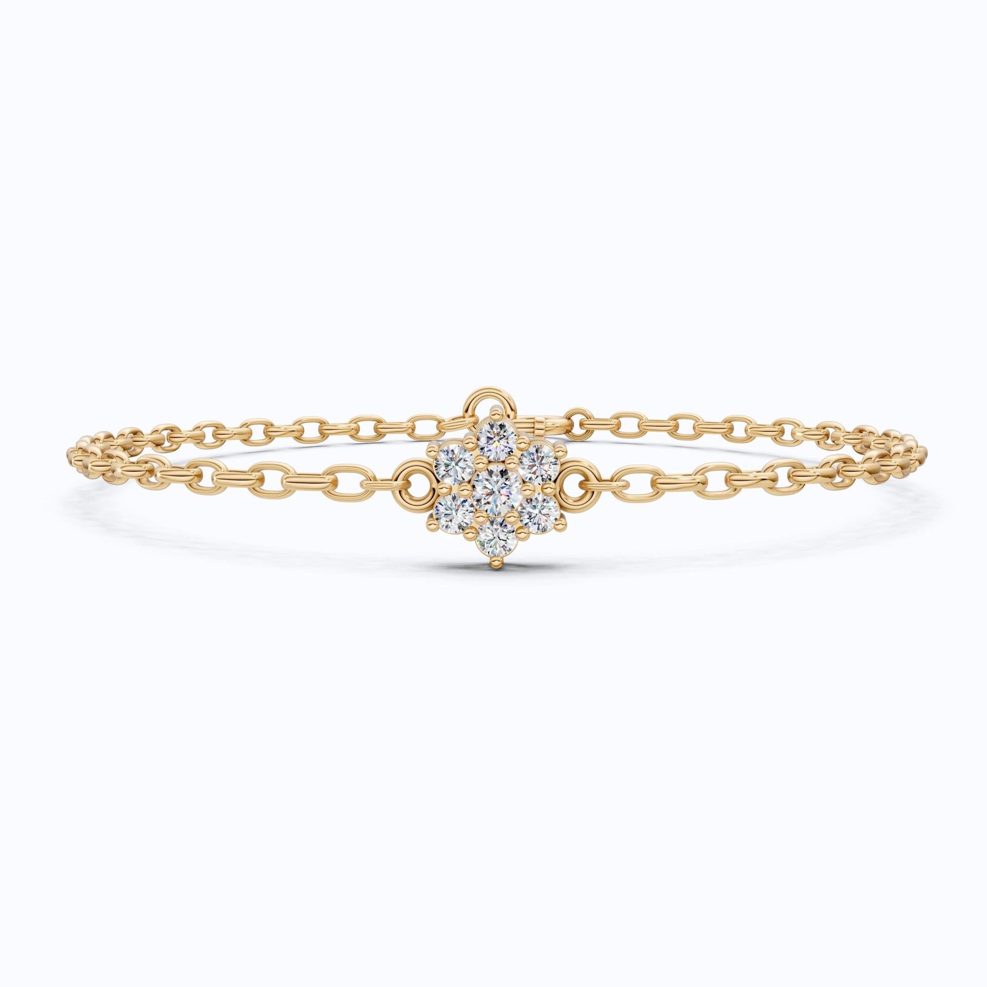 Nature Inspired Flower Band in 14k Solid Gold, 0.28 TCW Round Cut Lab Created Diamond, Delicate Wedding Band, Gift for Her Bridal Set - Shoora Designs