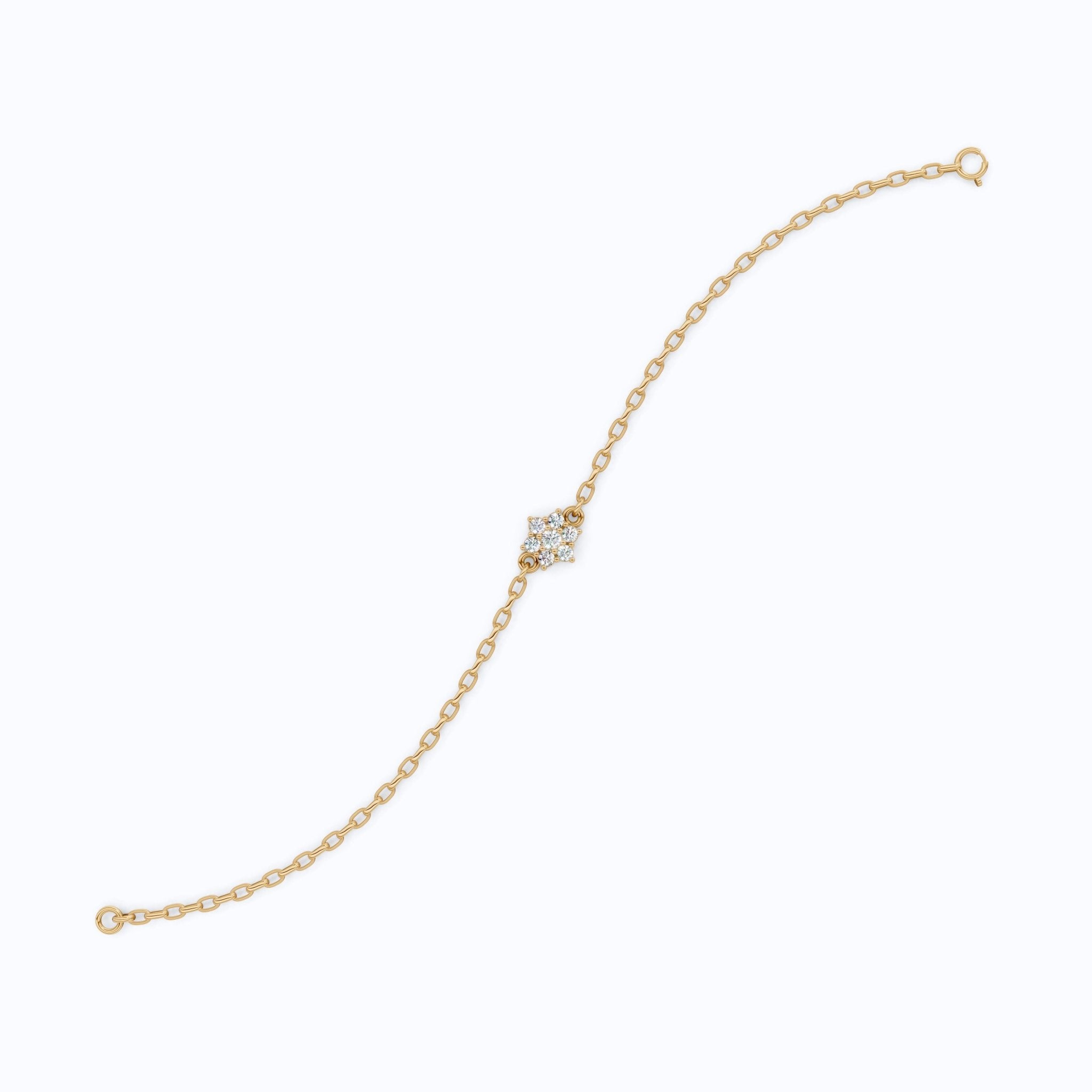 Nature Inspired Flower Band in 14k Solid Gold, 0.28 TCW Round Cut Lab Created Diamond, Delicate Wedding Band, Gift for Her Bridal Set - Shoora Designs