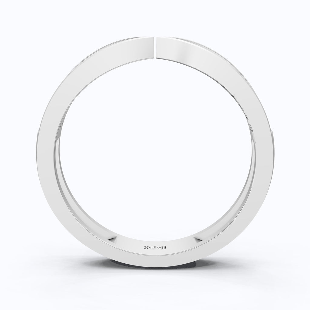 Open Cuff Pave Band Wedding Ring in 14k Solid Gold, Anniversary Band Gift for Wife, Contemporary Cuff Style Ring, Handmade Jewelry - Shoora Designs